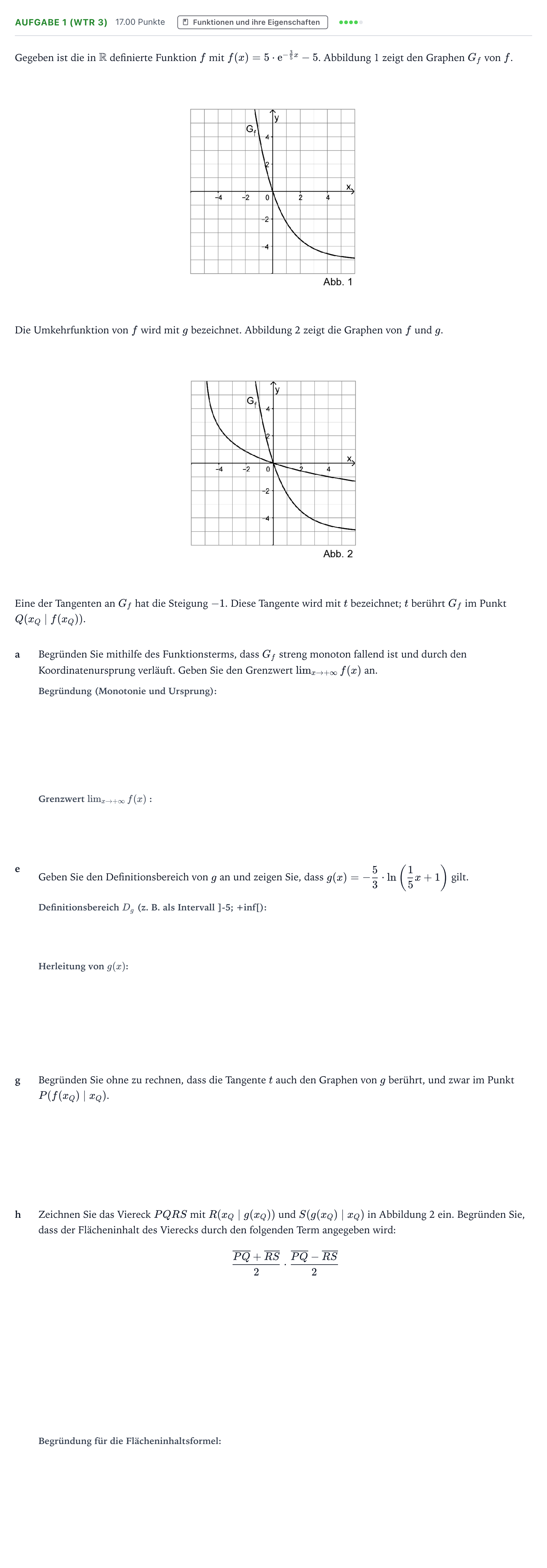 Aufgabenstellung: Aufgabe 1 (WTR 3) - Funktionen und ihre Eigenscha… · Abitur NRW Mathematik LK · Teil B · Analysis (WTR) 2026