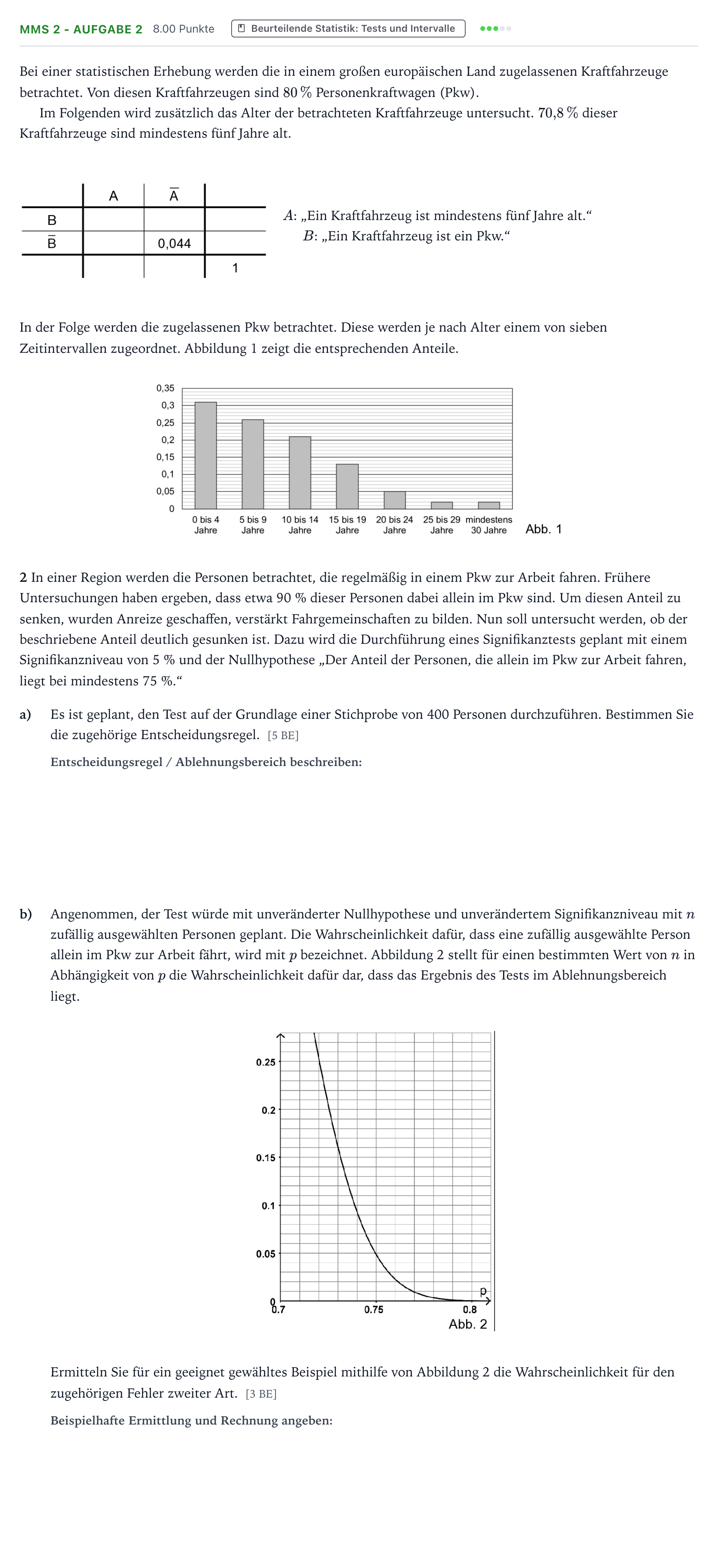 Aufgabenstellung: Aufgabe MMS 2 - Aufgabe 2 · Abitur NRW Mathematik LK · Teil B · Stochastik (CAS) 2026