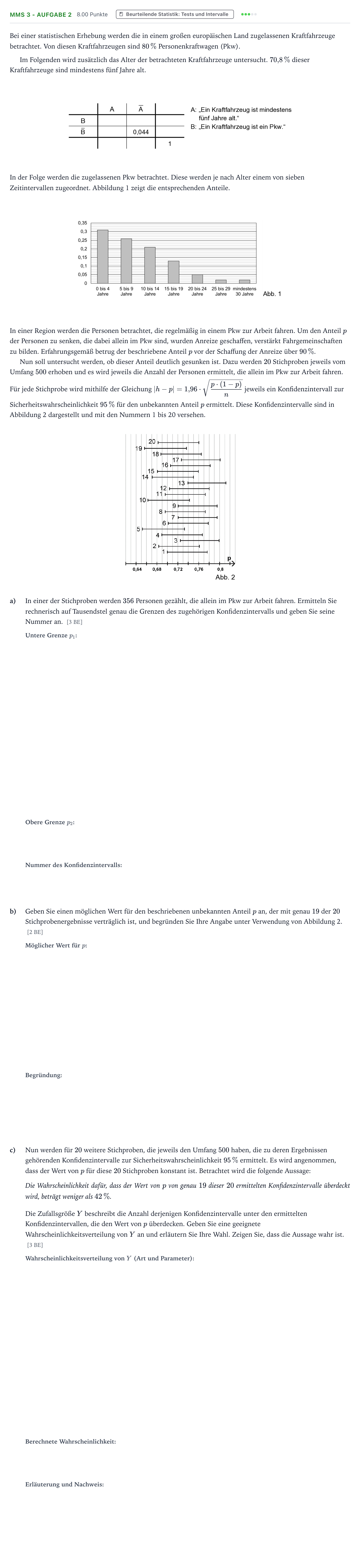 Aufgabenstellung: Aufgabe MMS 3 - Aufgabe 2 · Abitur NRW Mathematik LK · Teil B · Stochastik (CAS) 2026