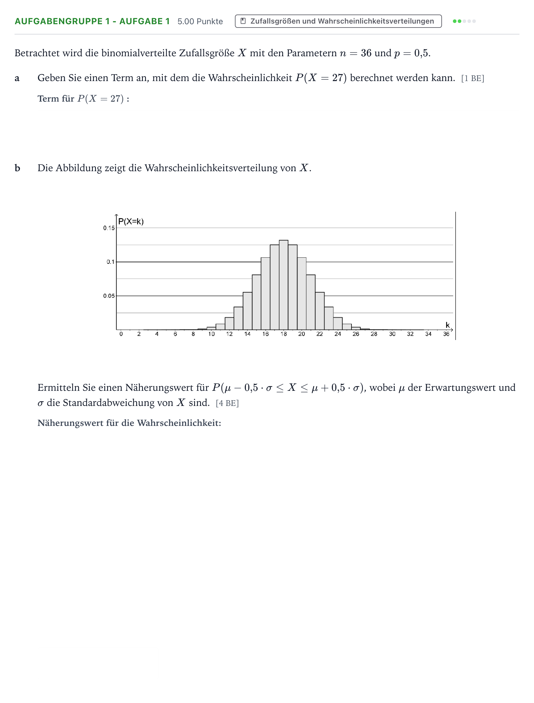 Aufgabenstellung: Aufgabengruppe 1 - Aufgabe 1 · Abitur NRW Mathematik LK · Teil A · Stochastik 2026