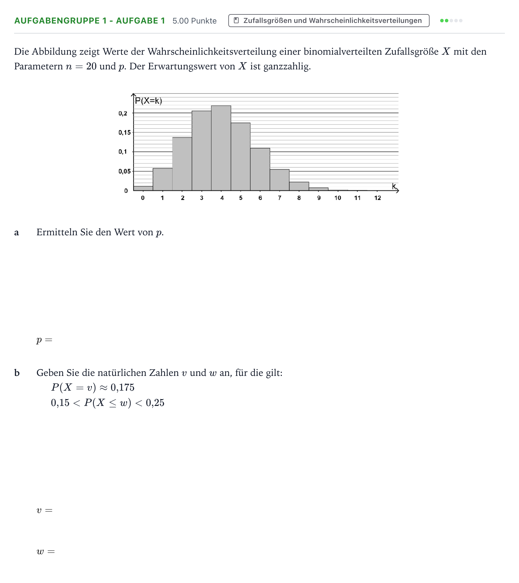 Aufgabenstellung: Aufgabengruppe 1 - Aufgabe 1 · Abitur NRW Mathematik GK · Teil A · Stochastik 2026