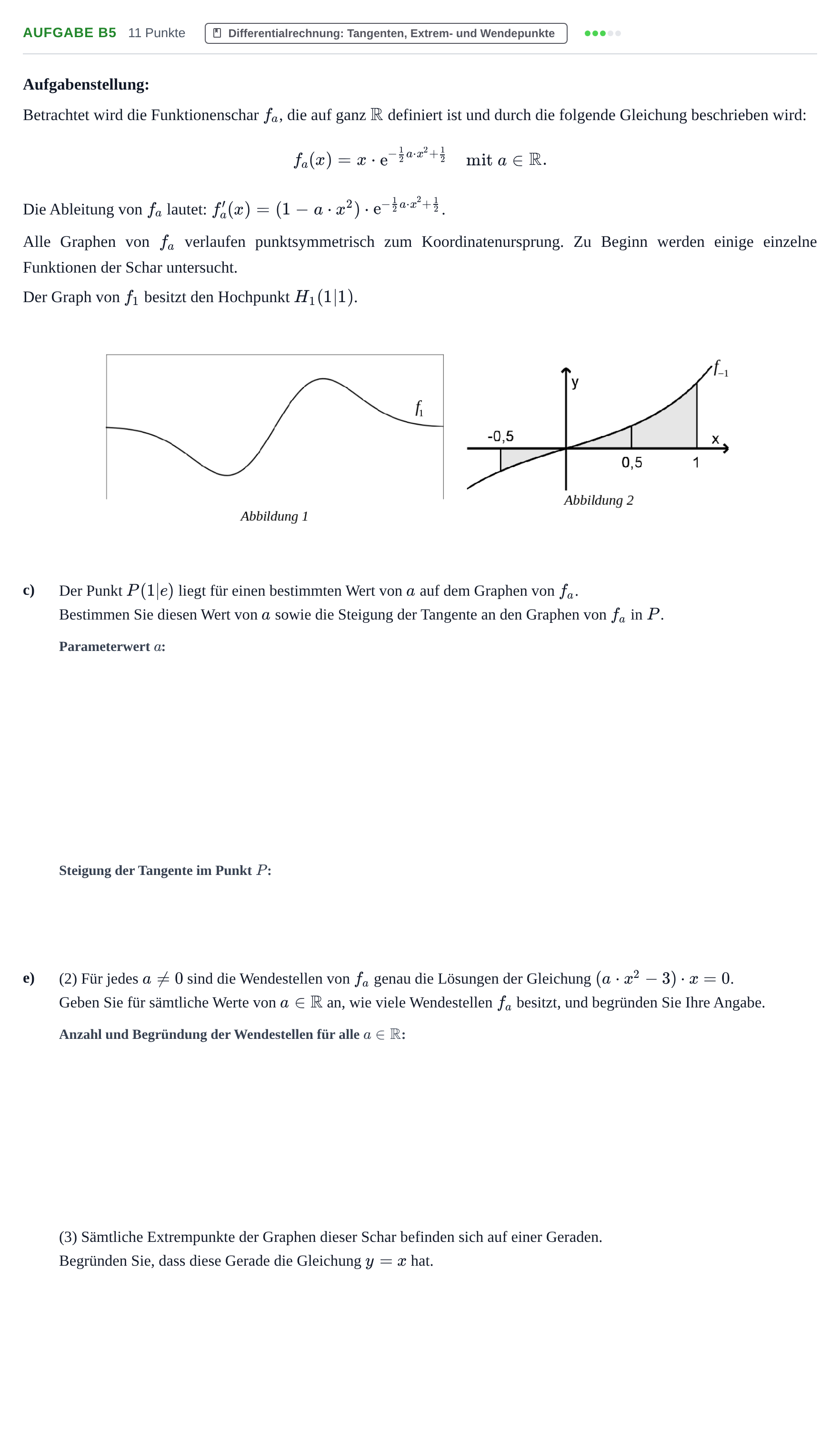 Aufgabenstellung: Aufgabe B5 - Differentialrechnung · Abitur NRW Mathematik LK · Haupttermin · GTR 2022