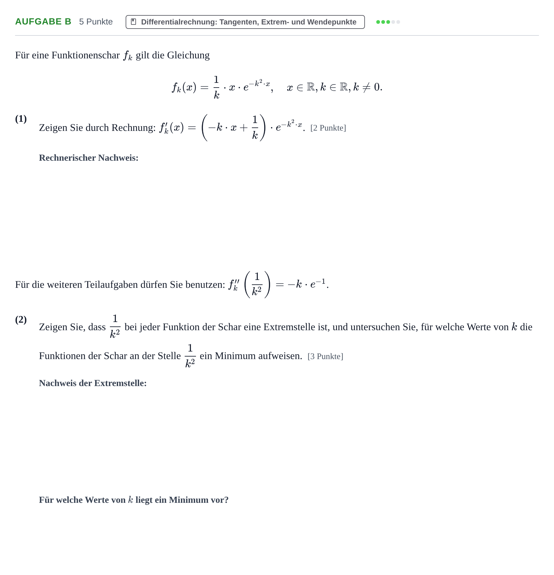 Aufgabenstellung: Aufgabe b · Abitur NRW Mathematik LK · Haupttermin · GTR 2022