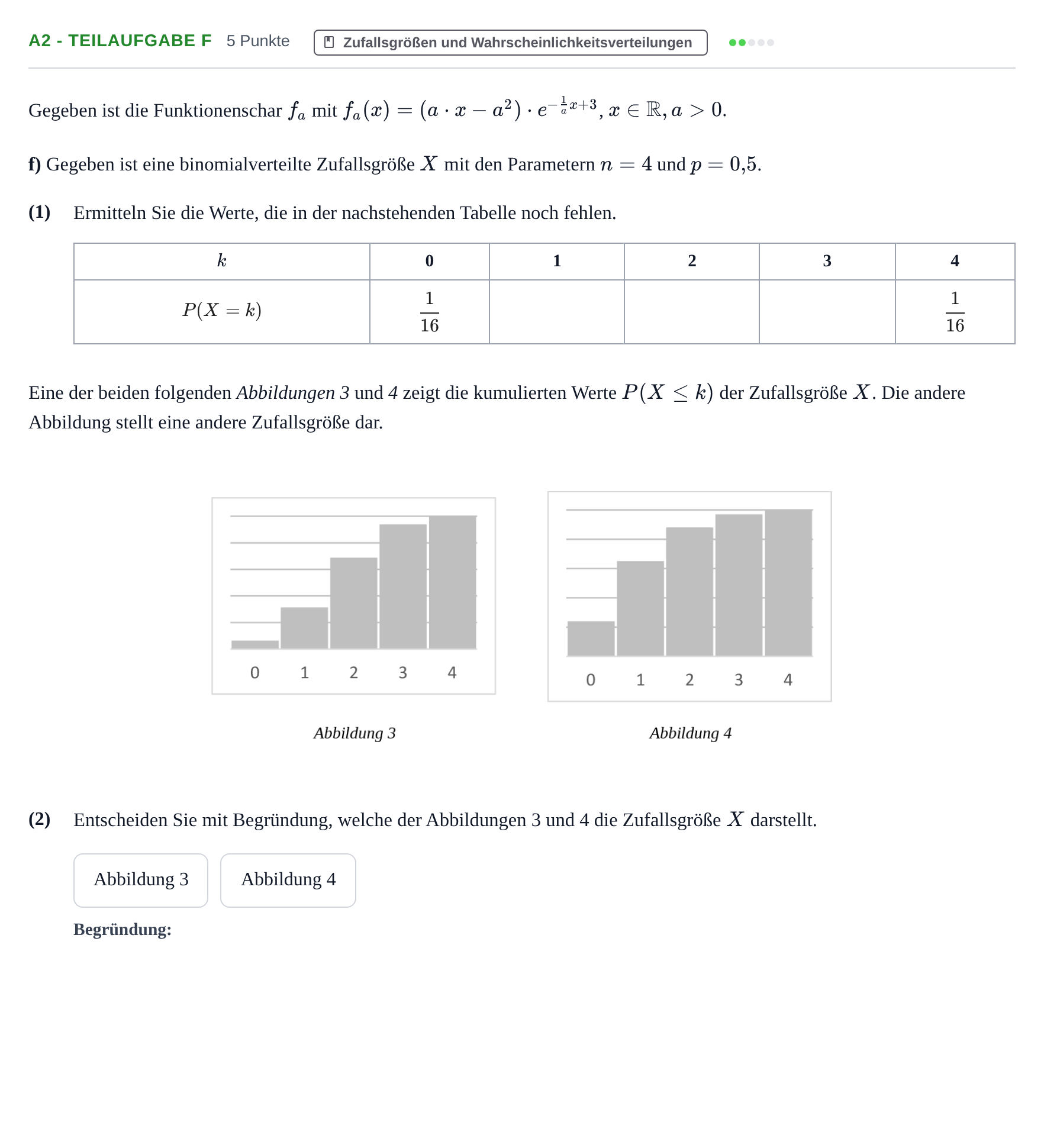 Aufgabenstellung: Aufgabe A2 - Teilaufgabe f · Abitur NRW Mathematik LK · Nachtermin · CAS 2022
