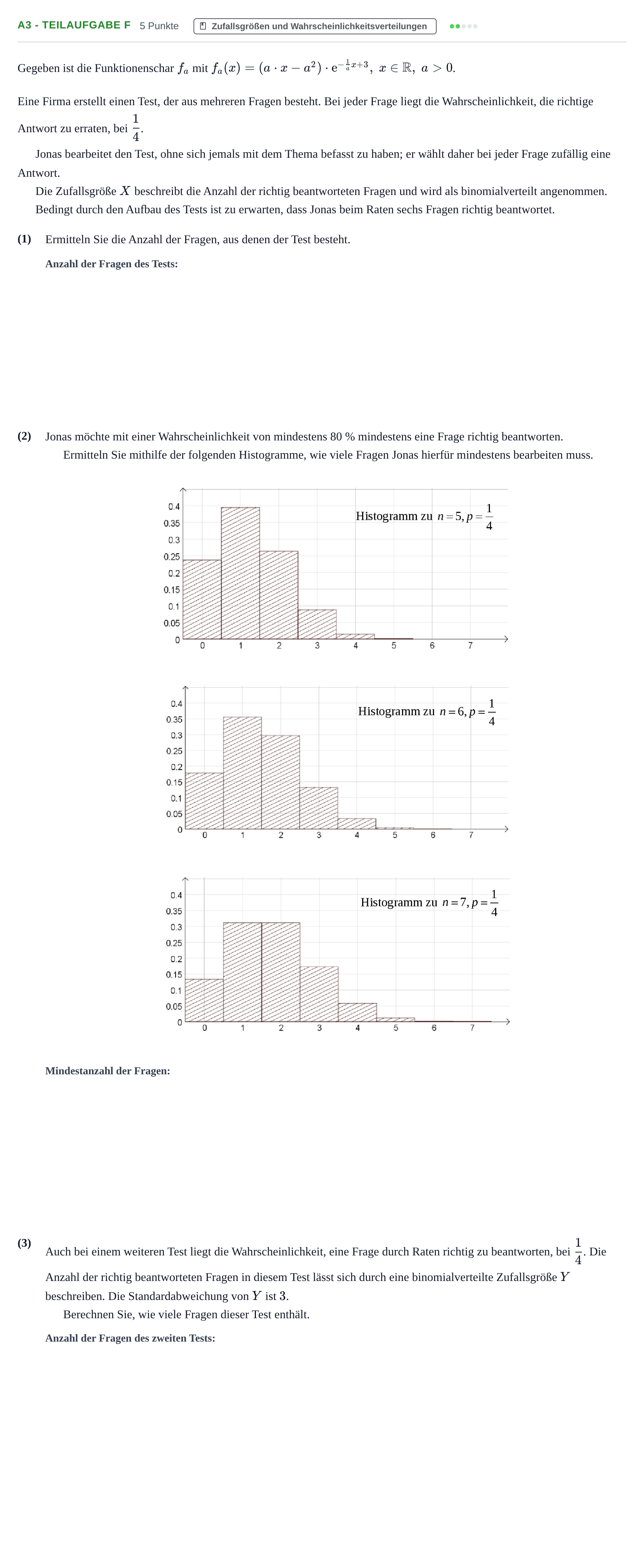 Aufgabenstellung: Aufgabe A3 - Teilaufgabe f · Abitur NRW Mathematik LK · Nachtermin · CAS 2022
