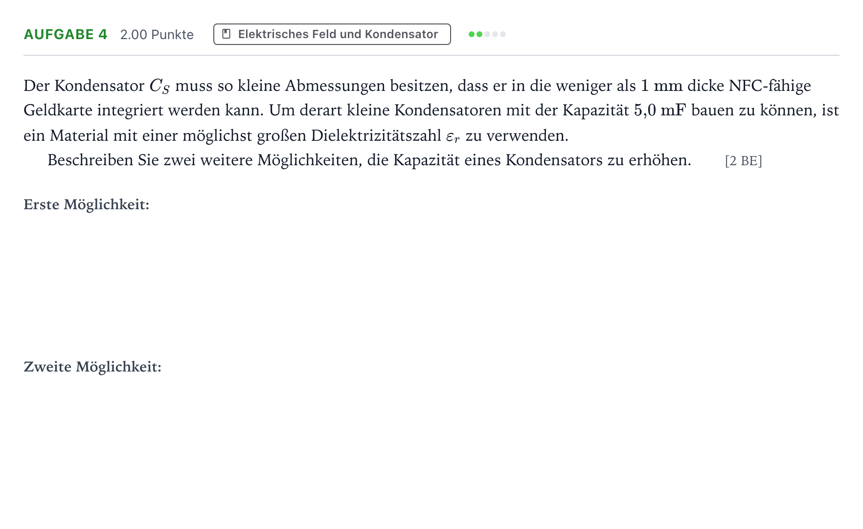 Aufgabenstellung: Aufgabe 4 · Abitur NRW Physik LK · NFC-Technologie 2025