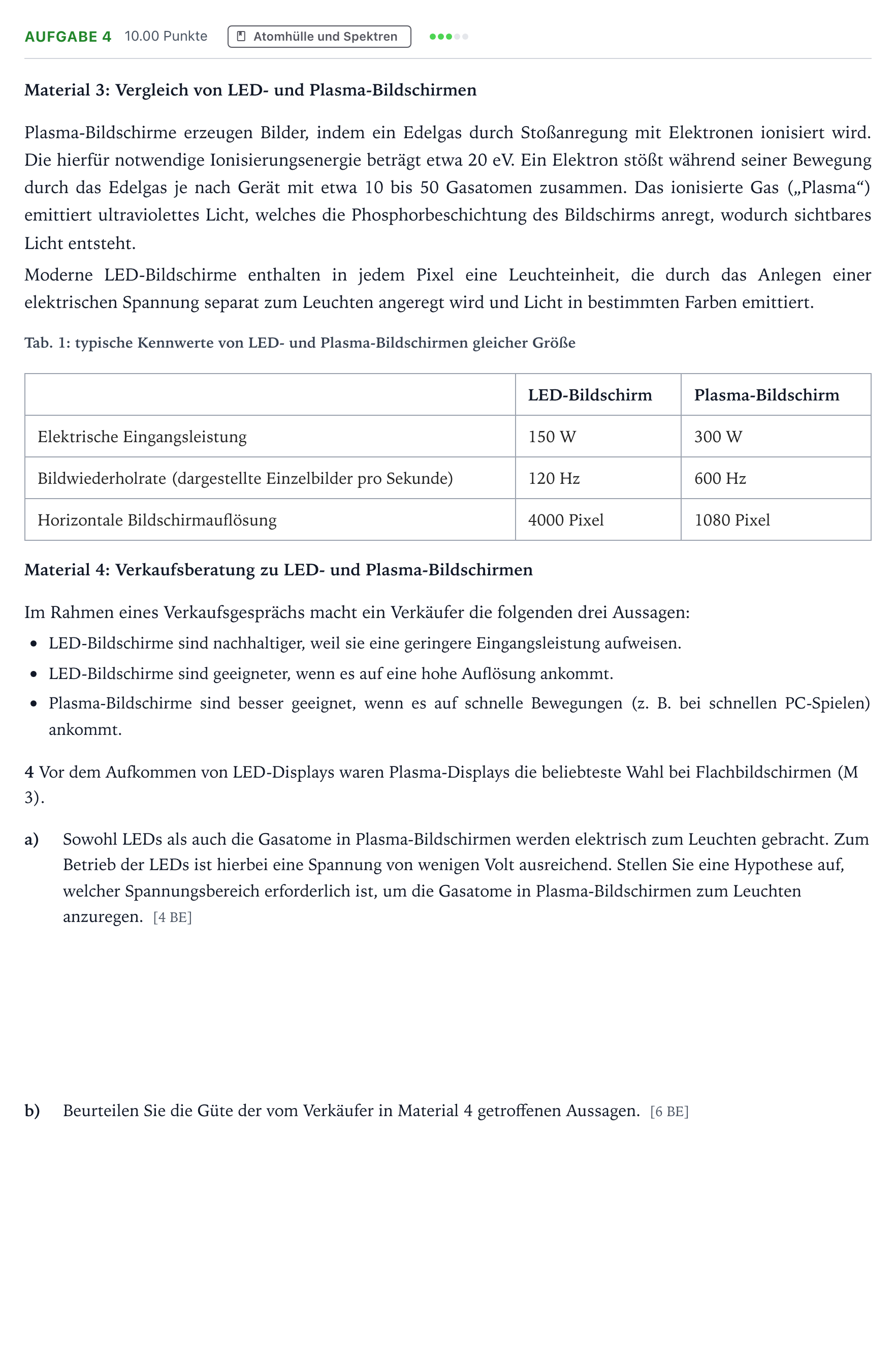 Aufgabenstellung: Aufgabe 4 · Abitur NRW Physik LK · Potenzialtopfmodell - Acene 2026
