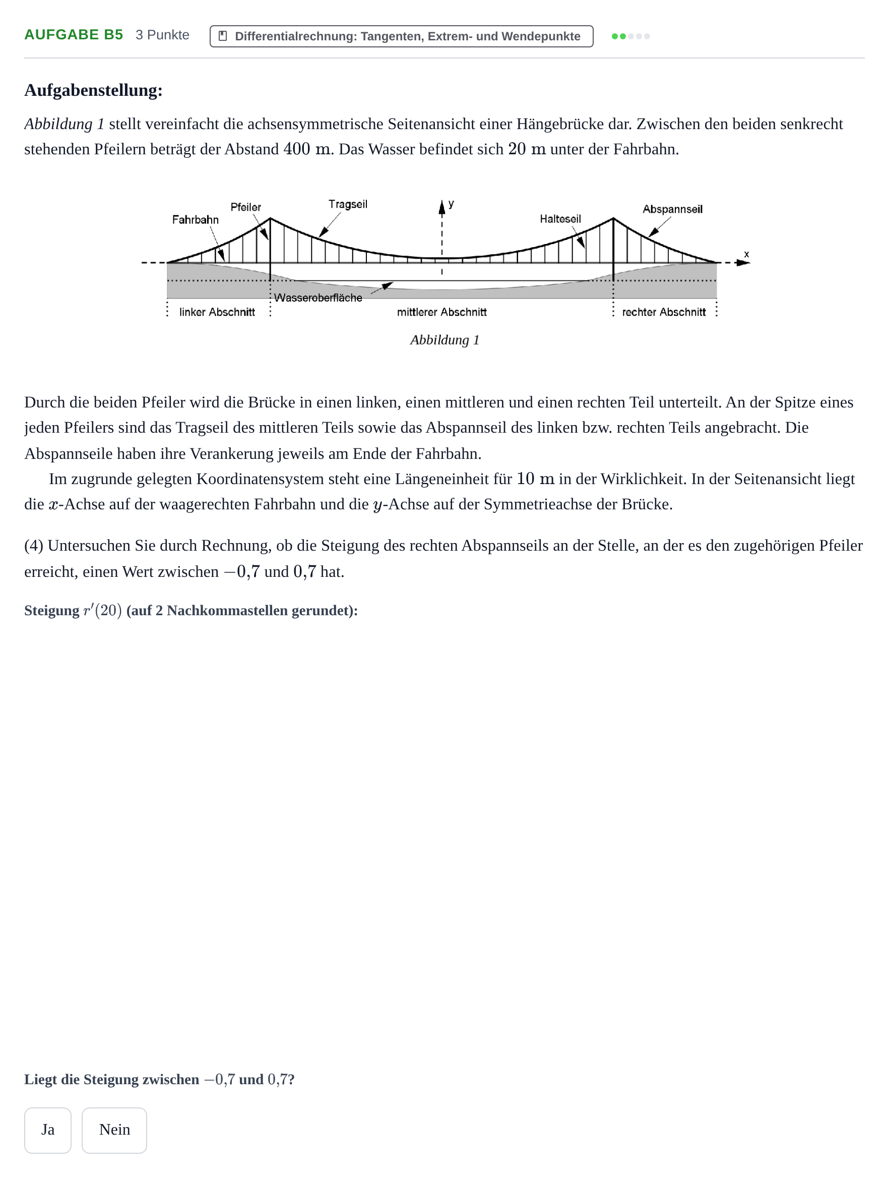 Aufgabenstellung: Aufgabe B5 - Differentialrechnung · Abitur NRW Mathematik GK · Haupttermin · CAS 2023