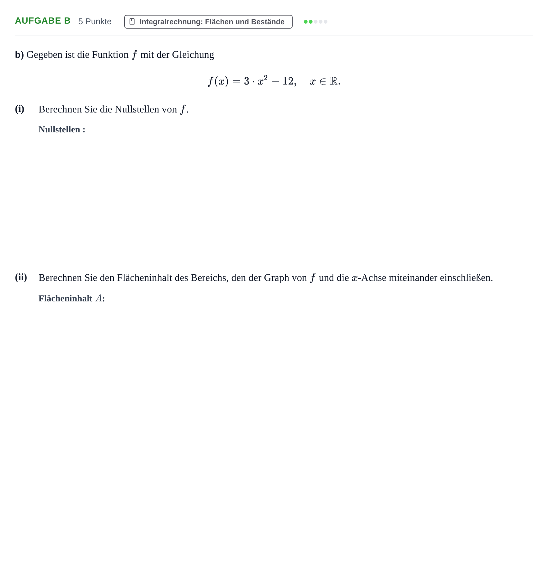 Aufgabenstellung: Aufgabe b · Abitur NRW Mathematik GK · Haupttermin · CAS · Weiterbildungsk 2023
