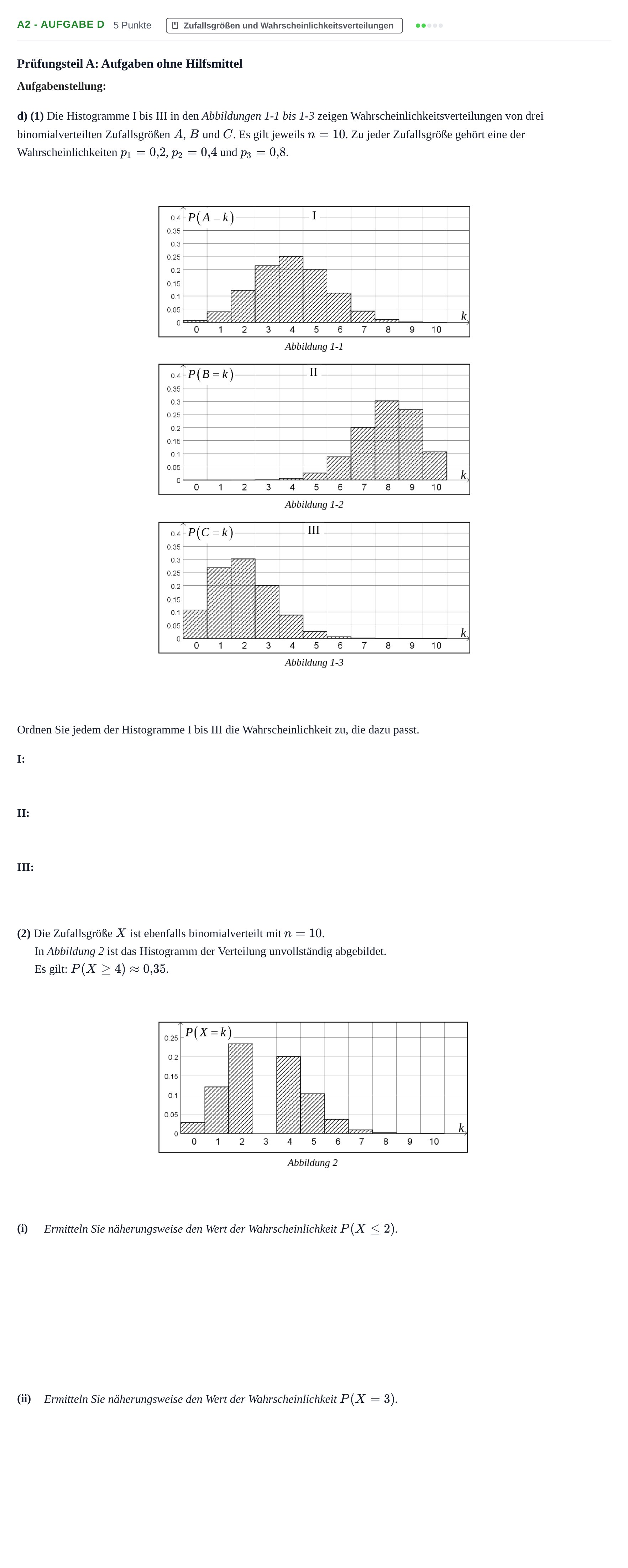 Aufgabenstellung: Aufgabe A2 - Aufgabe d · Abitur NRW Mathematik GK · Haupttermin · GTR 2023