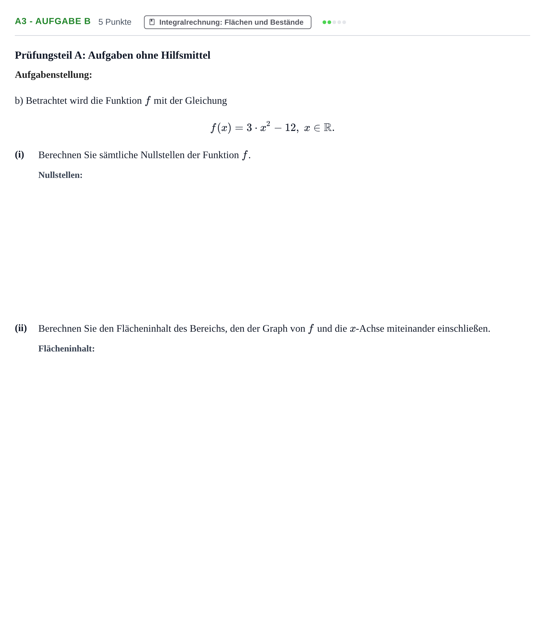 Aufgabenstellung: Aufgabe A3 - Aufgabe b · Abitur NRW Mathematik GK · Haupttermin · GTR 2023