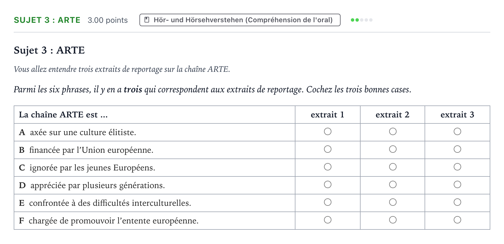 Aufgabenstellung: Aufgabe Sujet 3 : ARTE · Abitur NRW Französisch LK · Le Petit Nicolas 2025
