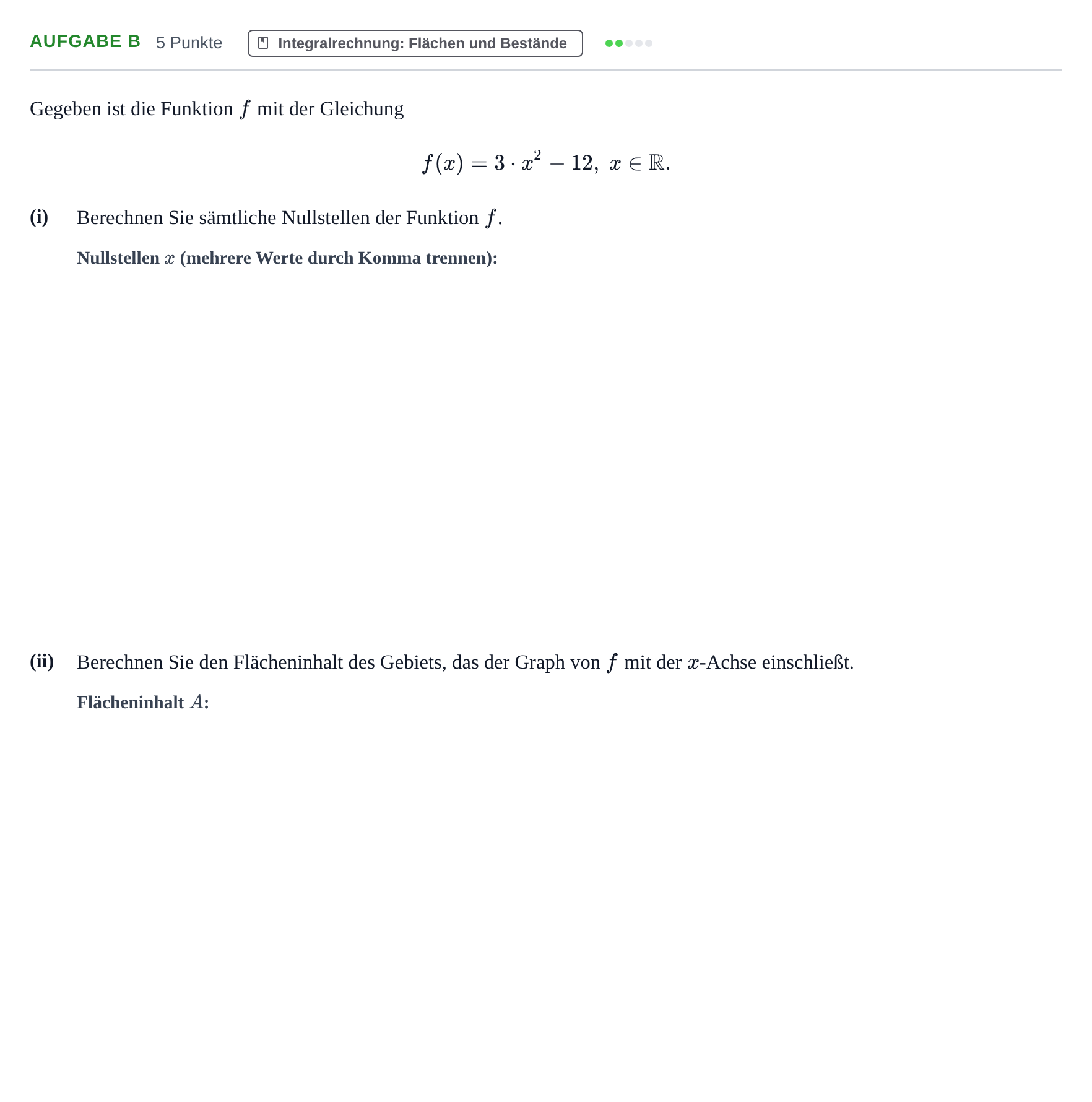 Aufgabenstellung: Aufgabe b · Abitur NRW Mathematik GK · Haupttermin · GTR · Weiterbildungsk 2023