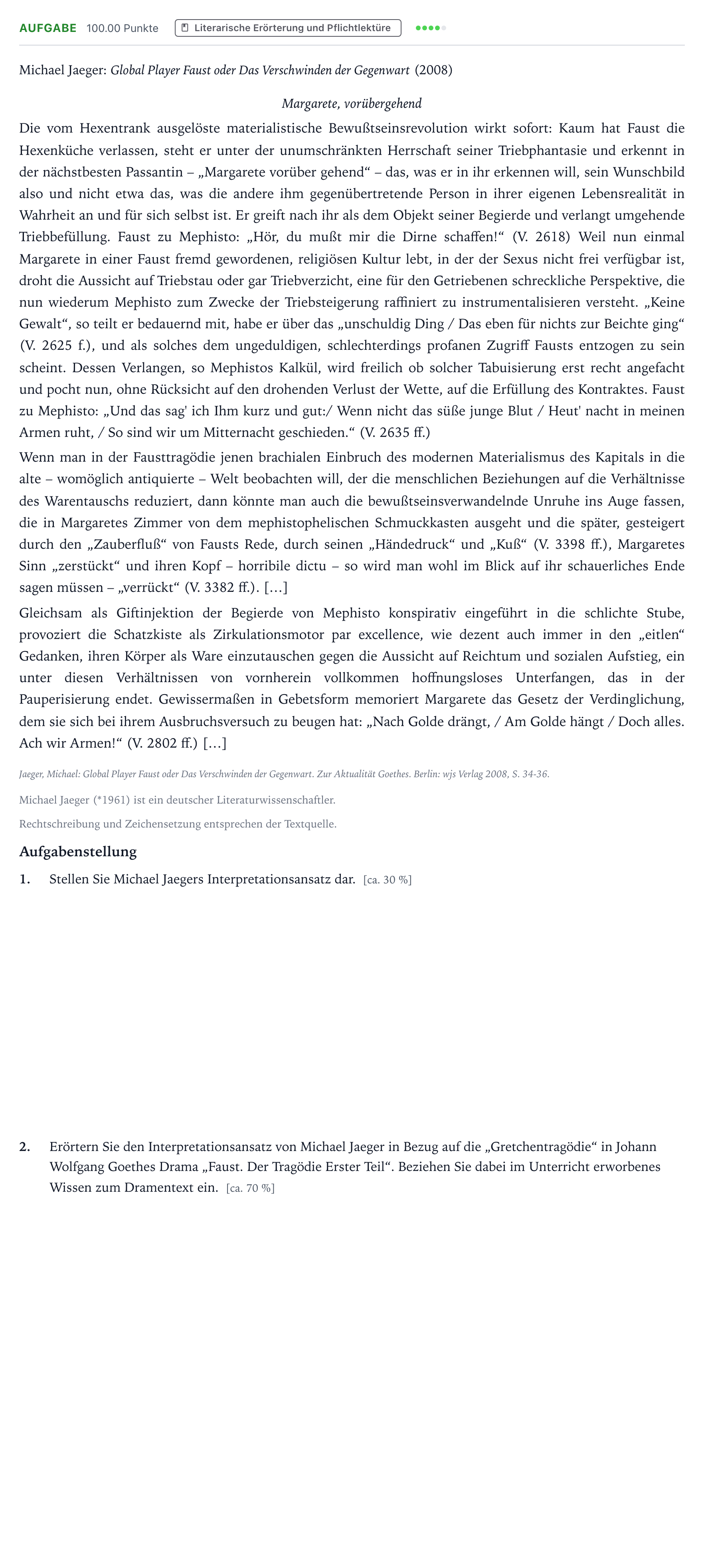 Aufgabenstellung: Aufgabe · Abitur NRW Deutsch LK · soziologischer bzw. sozialgeschicht 2022