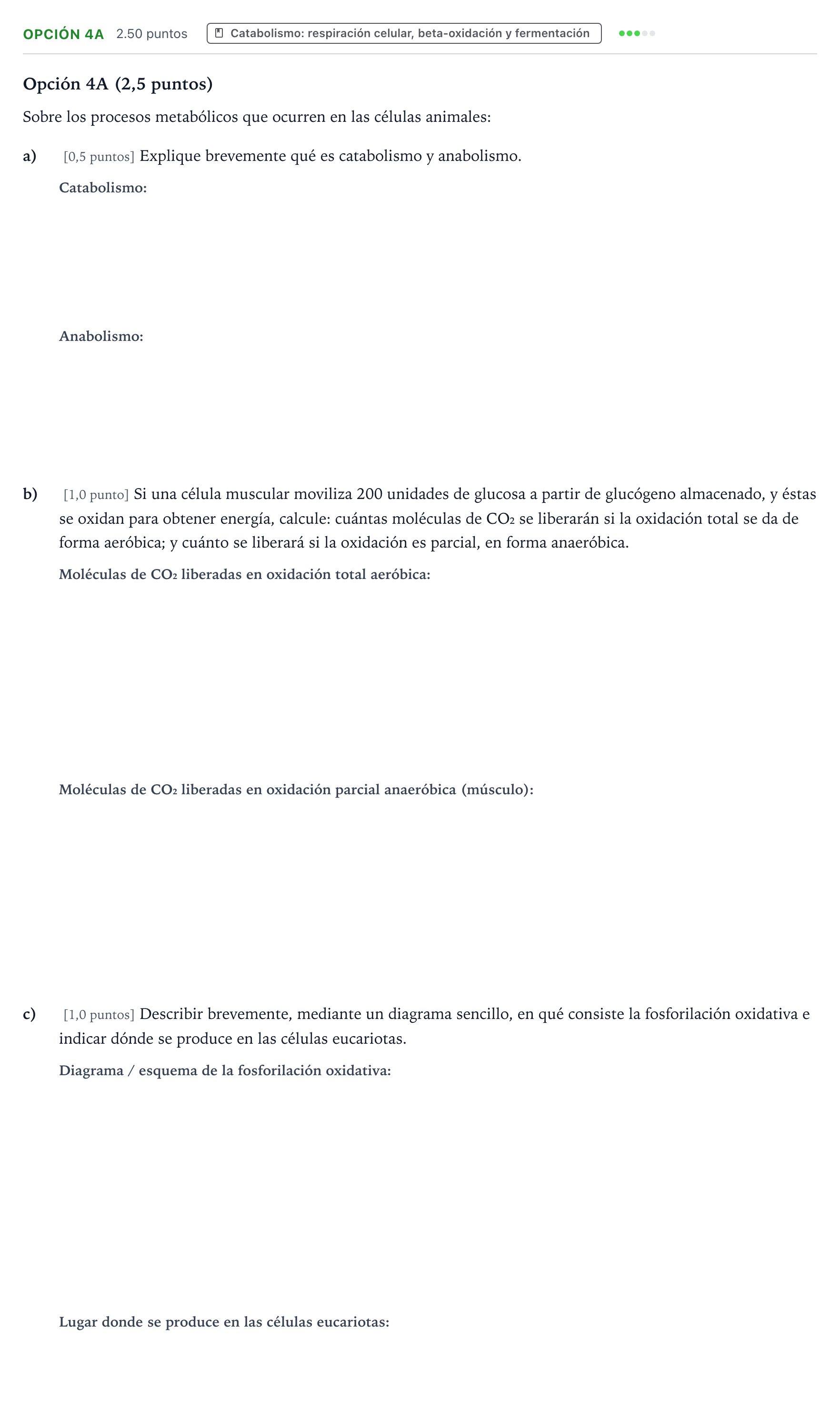 Enunciado: Opción 4A · Biología PAU País Vasco Ordinaria 2024