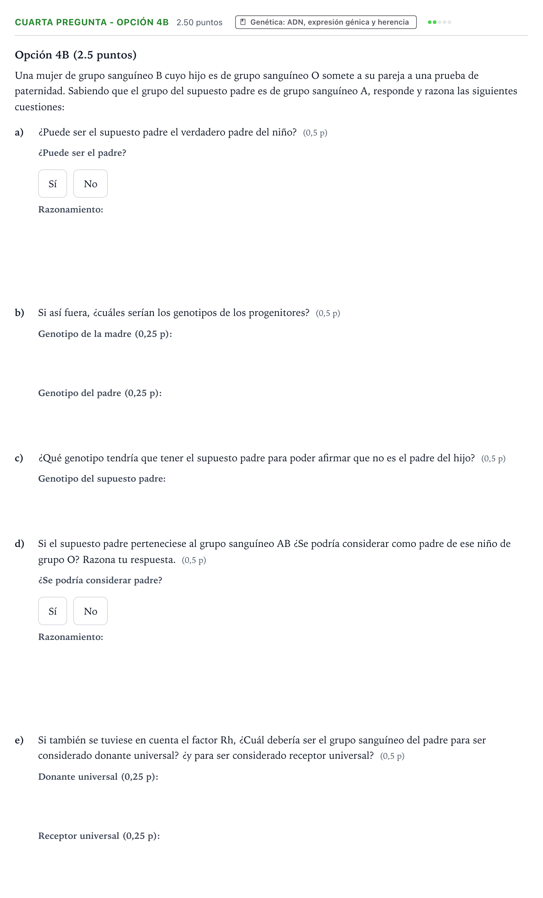 Enunciado: Ejercicio Cuarta Pregunta - Opción 4B · Ciencias Generales PAU País Vasco Extraordinaria 2024