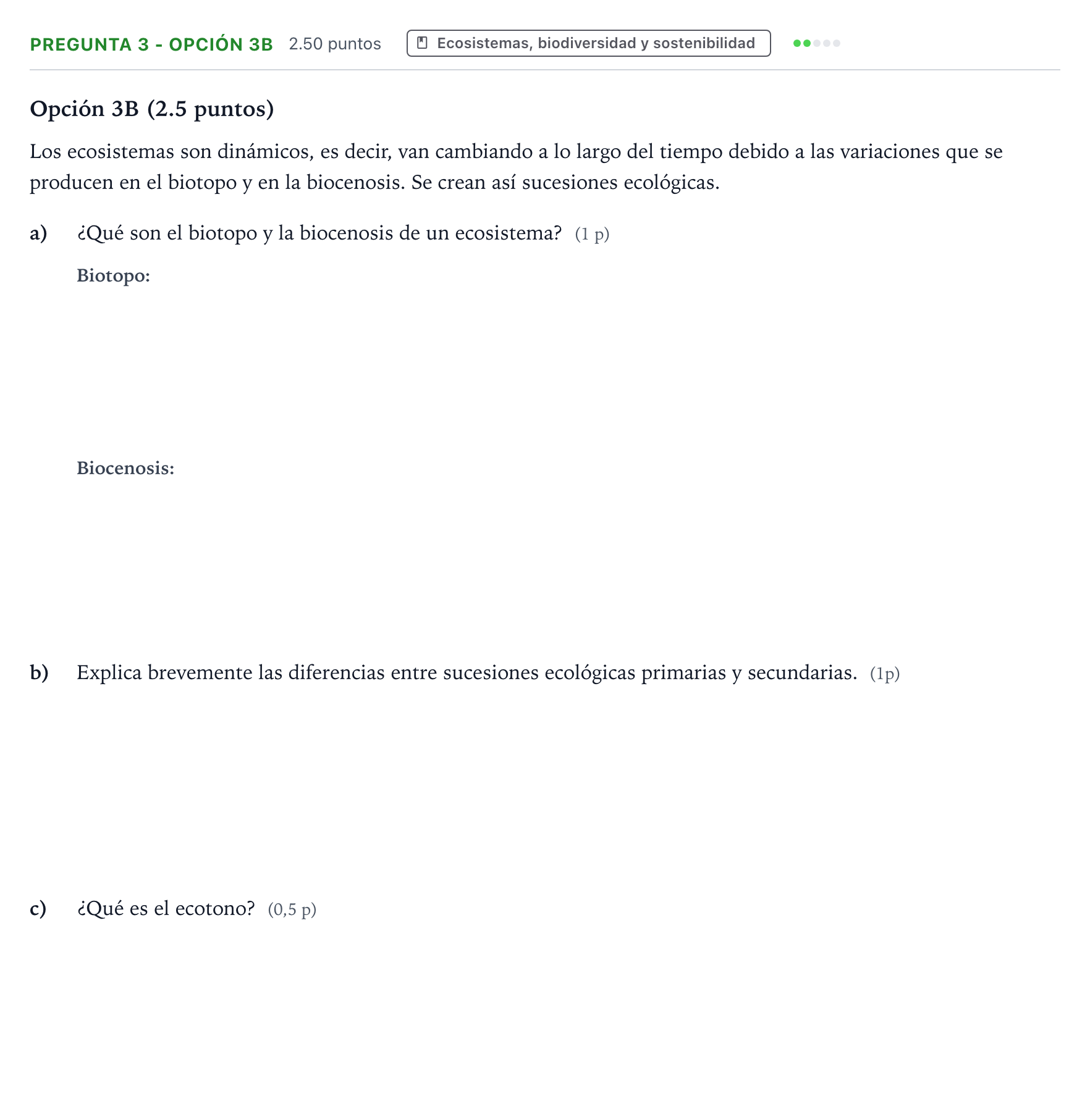 Enunciado: Pregunta 3 - Opción 3B · Ciencias Generales PAU País Vasco Ordinaria 2024