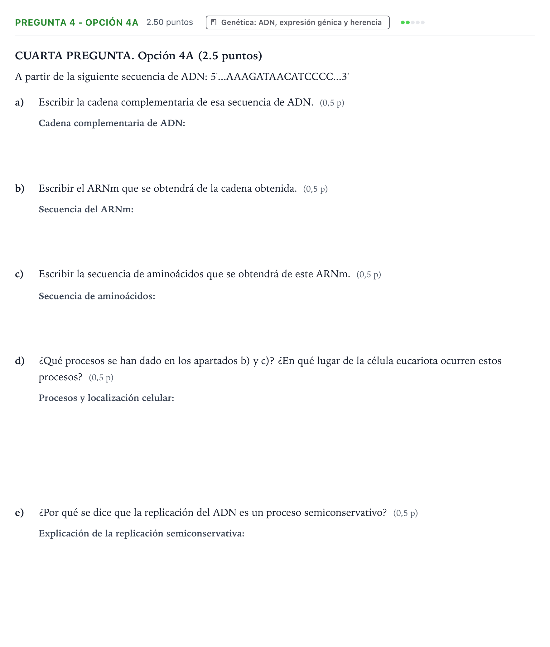 Enunciado: Pregunta 4 - Opción 4A · Ciencias Generales PAU País Vasco Ordinaria 2024
