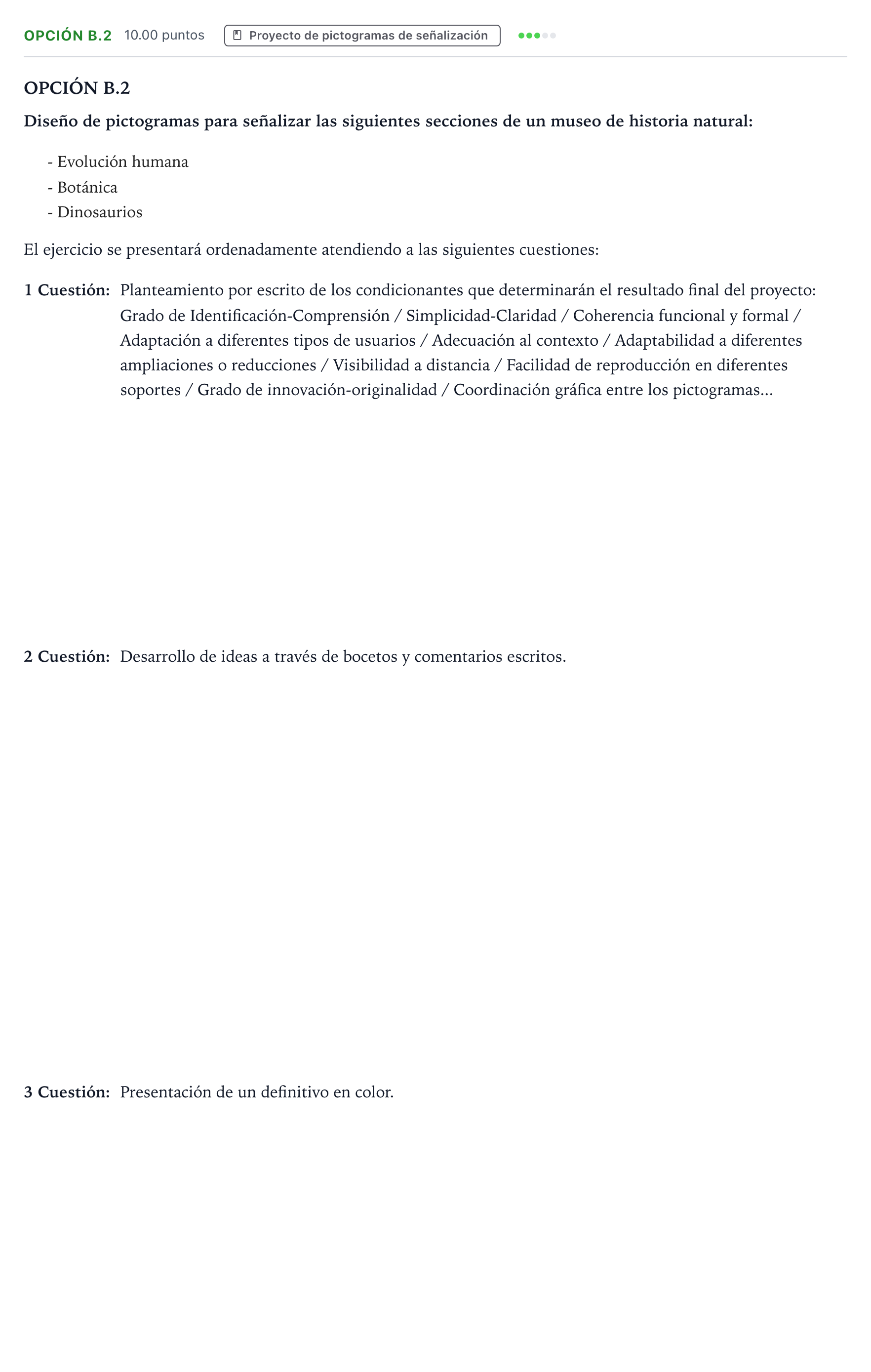 Enunciado: Opción B.2 · Diseño PAU País Vasco Extraordinaria 2024