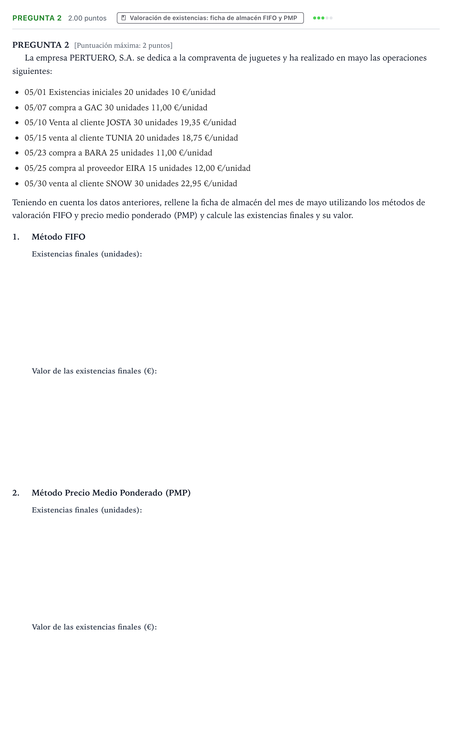 Enunciado: Pregunta 2 · Empresa y Diseño de Modelos de Negocio PAU País Vasco Extraordinaria 2024