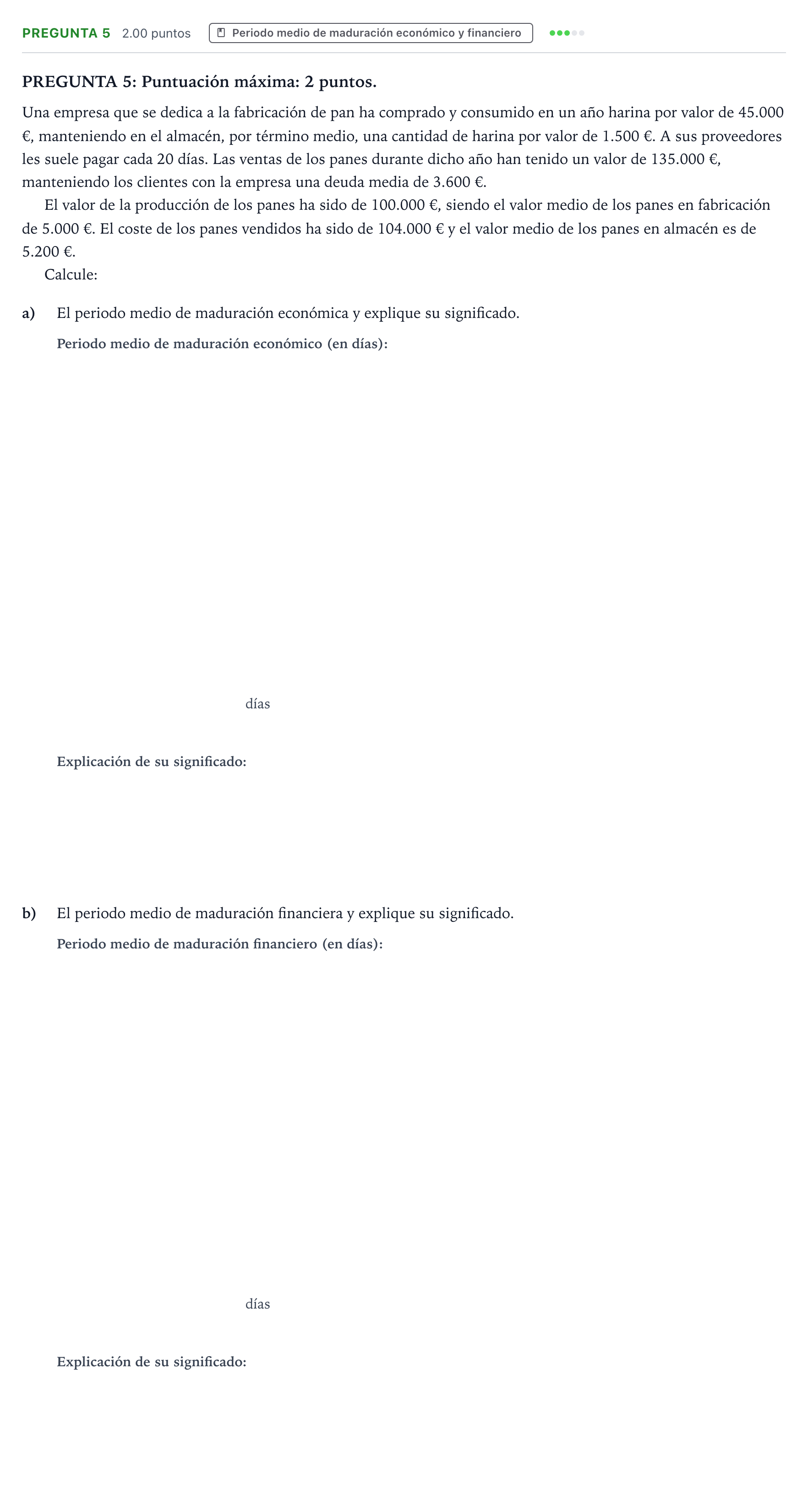 Enunciado: Pregunta 5 · Empresa y Diseño de Modelos de Negocio PAU País Vasco Extraordinaria 2024