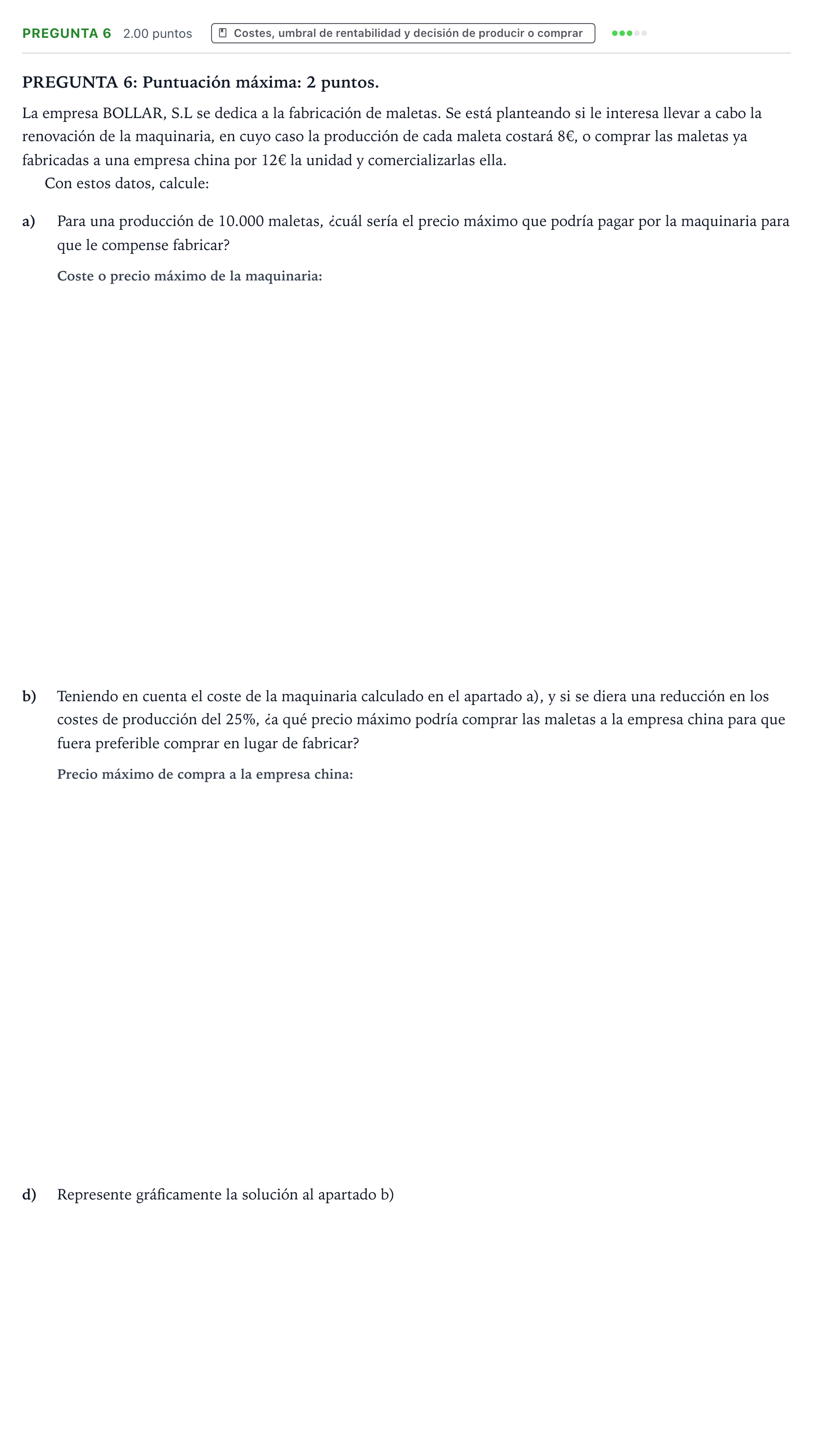 Enunciado: Pregunta 6 · Empresa y Diseño de Modelos de Negocio PAU País Vasco Extraordinaria 2024