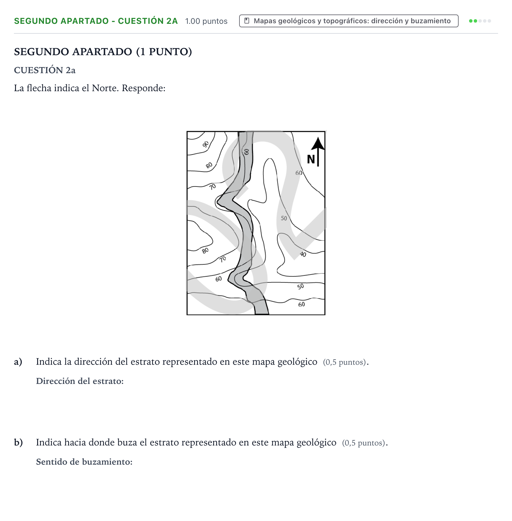 Enunciado: Ejercicio Segundo Apartado - Cuestión 2a · Geología y Ciencias Ambientales PAU País Vasco Ordinaria 2024