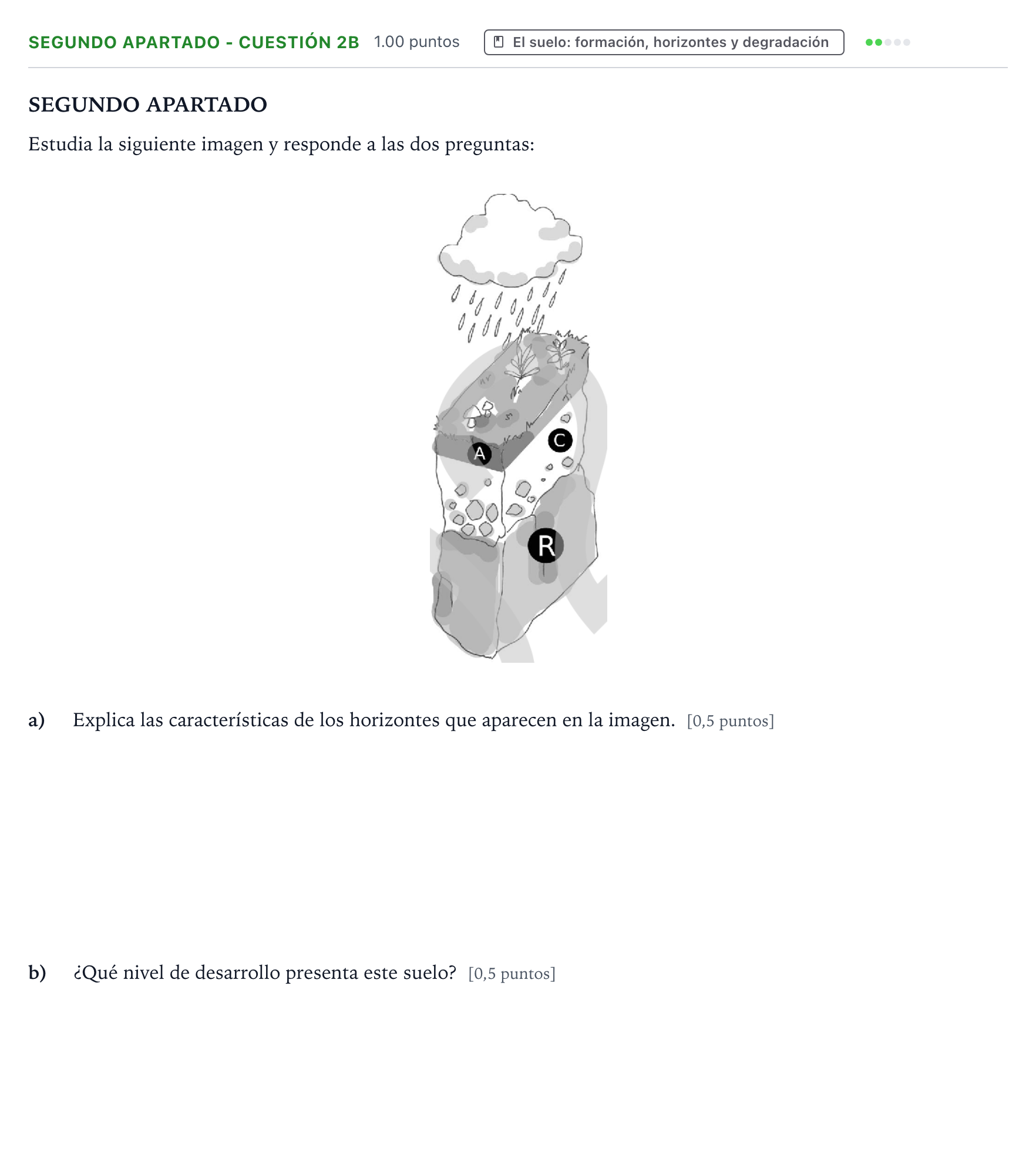 Enunciado: Ejercicio Segundo Apartado - Cuestión 2b · Geología y Ciencias Ambientales PAU País Vasco Ordinaria 2024