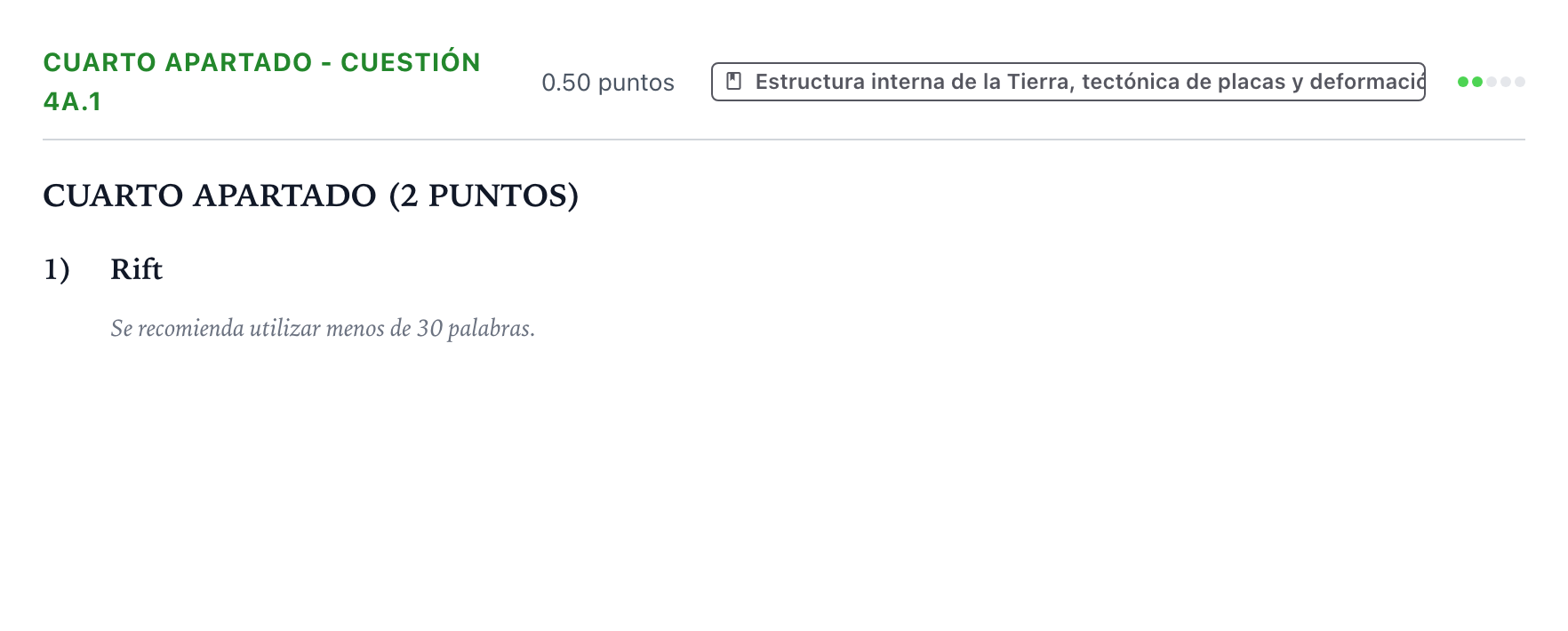 Enunciado: Ejercicio Cuarto Apartado - Cuestión 4a.1 · Geología y Ciencias Ambientales PAU País Vasco Ordinaria 2024