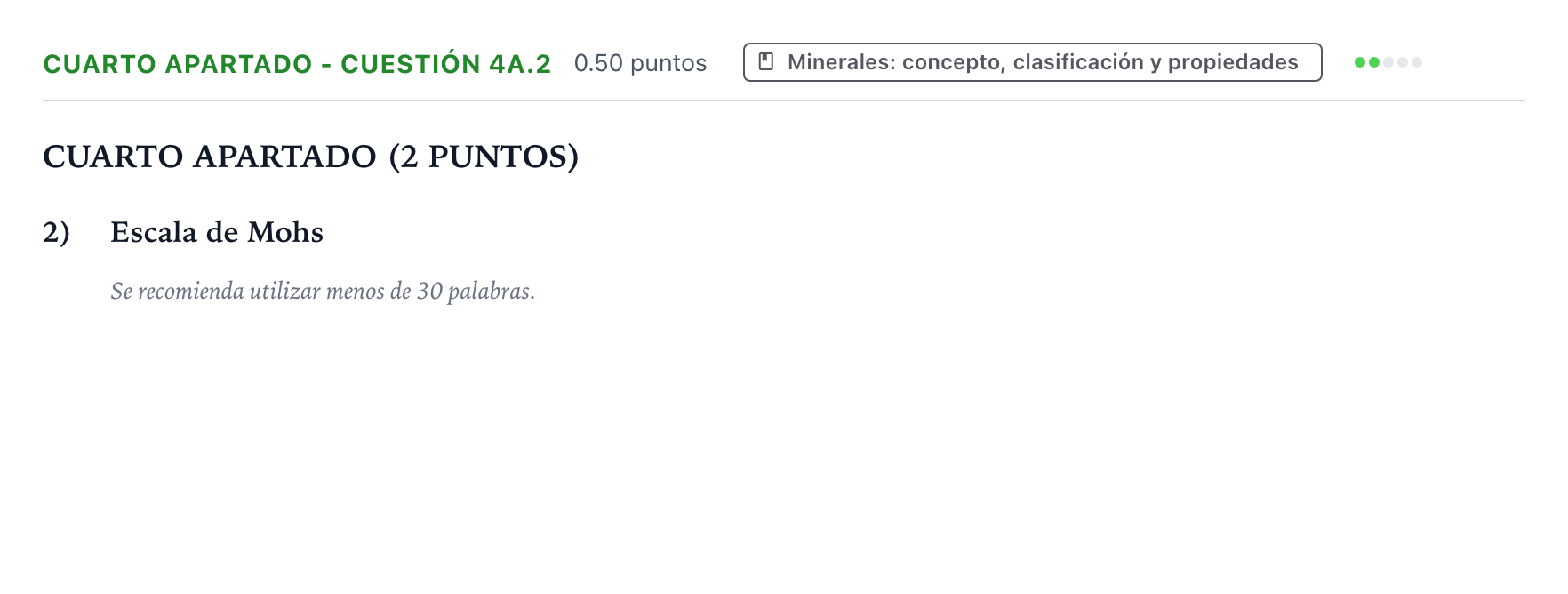 Enunciado: Ejercicio Cuarto Apartado - Cuestión 4a.2 · Geología y Ciencias Ambientales PAU País Vasco Ordinaria 2024