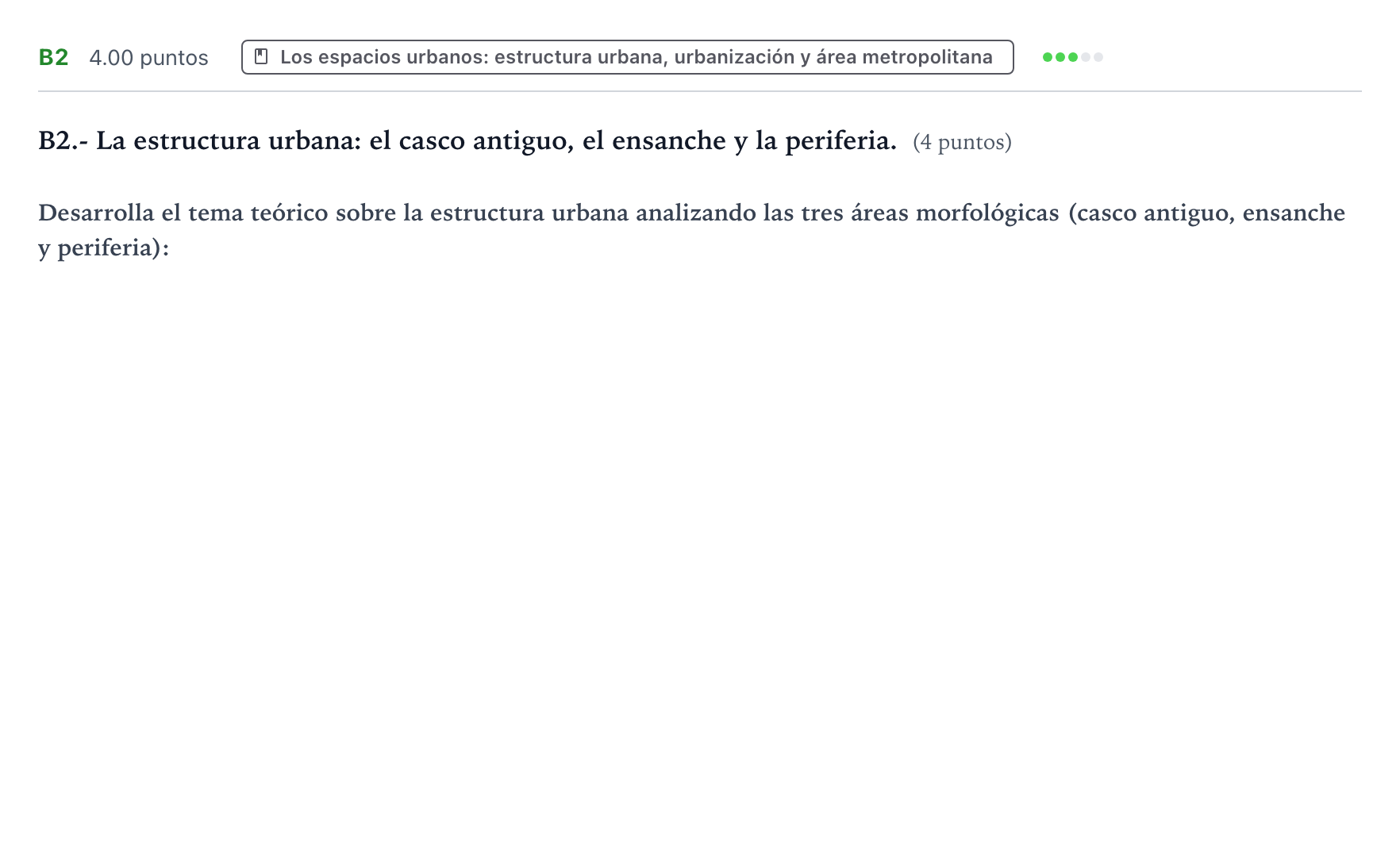 Enunciado: Ejercicio B2 · Geografía PAU País Vasco Extraordinaria 2024