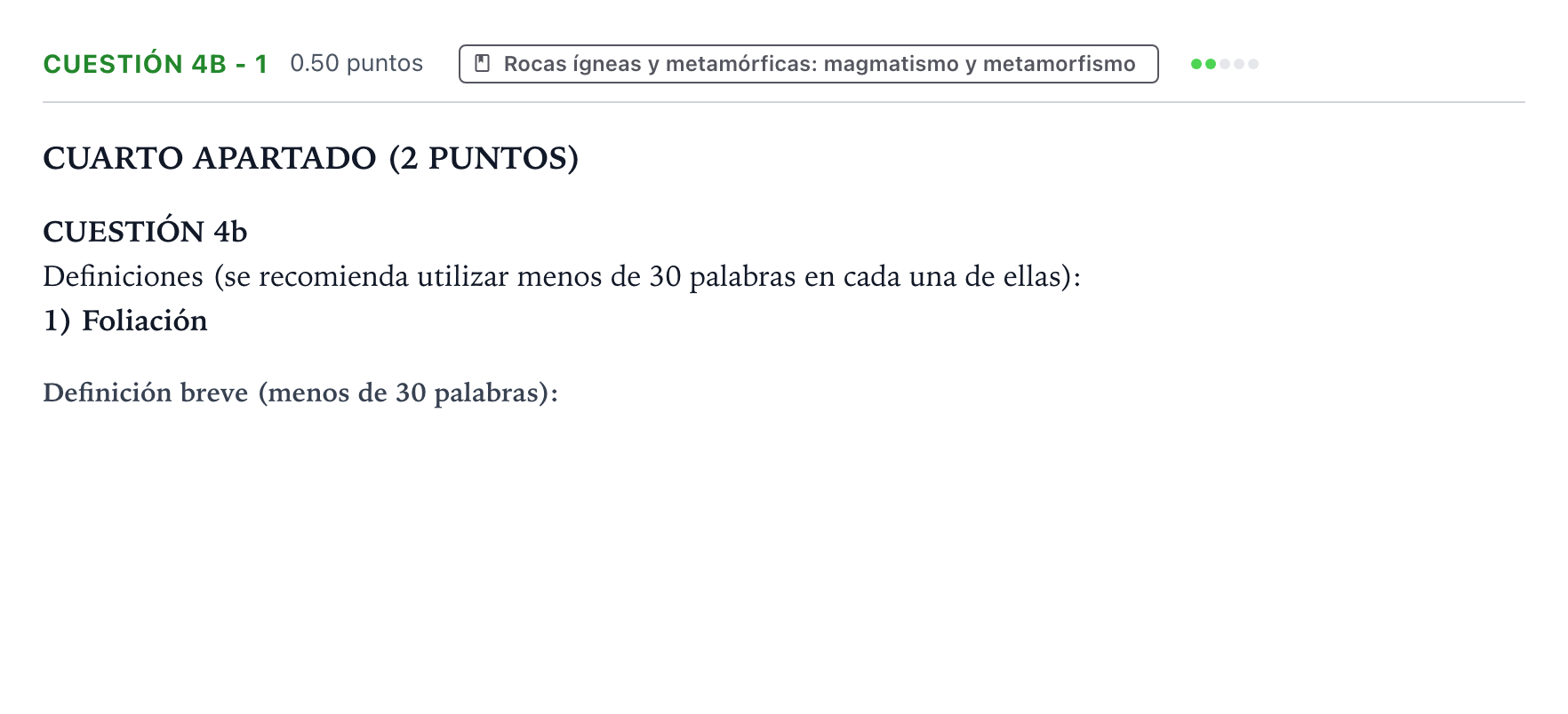 Enunciado: Cuestión 4b - 1 · Geología y Ciencias Ambientales PAU País Vasco Extraordinaria 2024