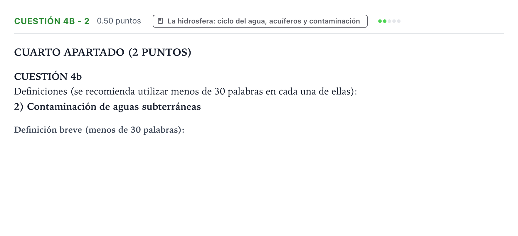 Enunciado: Cuestión 4b - 2 · Geología y Ciencias Ambientales PAU País Vasco Extraordinaria 2024