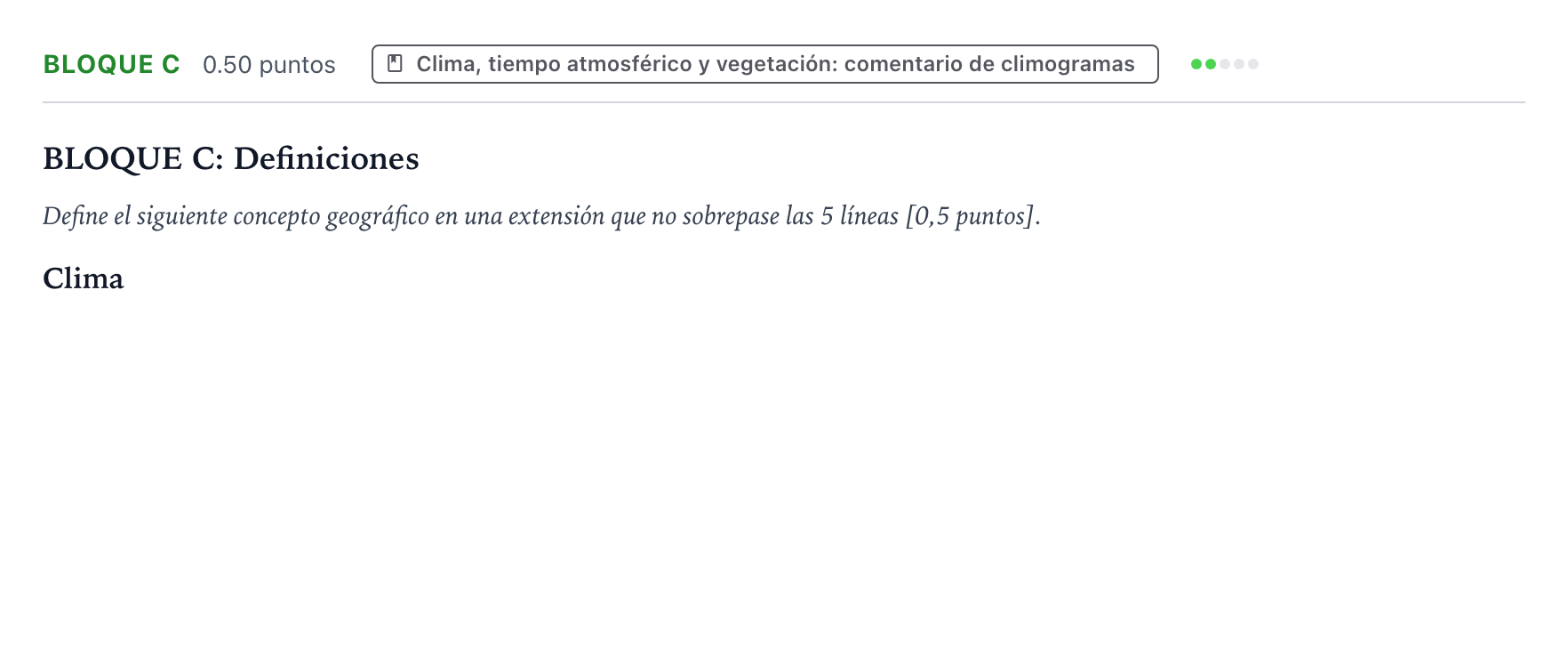 Enunciado: Bloque C - Clima · Geografía PAU País Vasco Ordinaria 2024