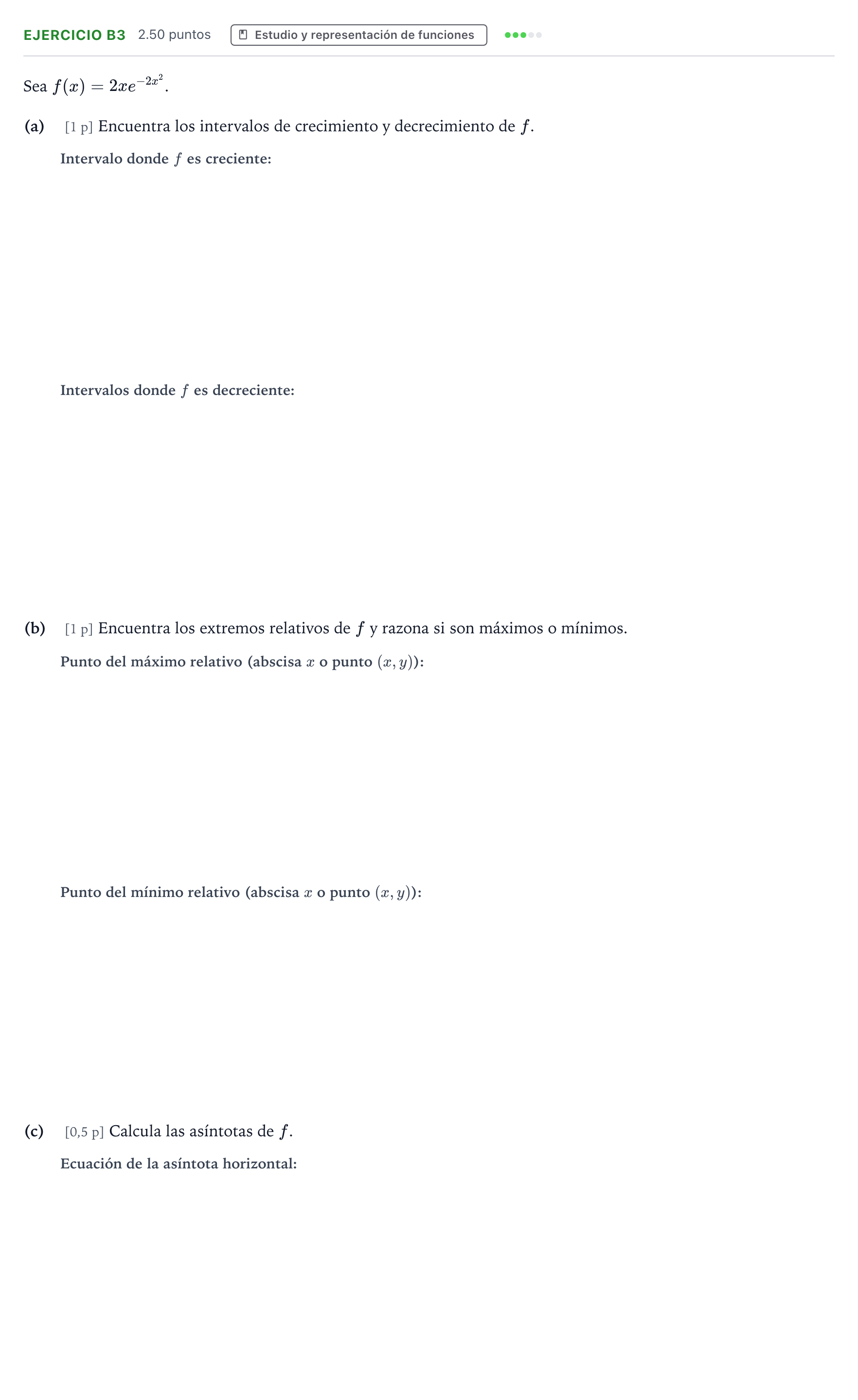 Enunciado: Ejercicio B3 · Matemáticas II PAU País Vasco Extraordinaria 2024