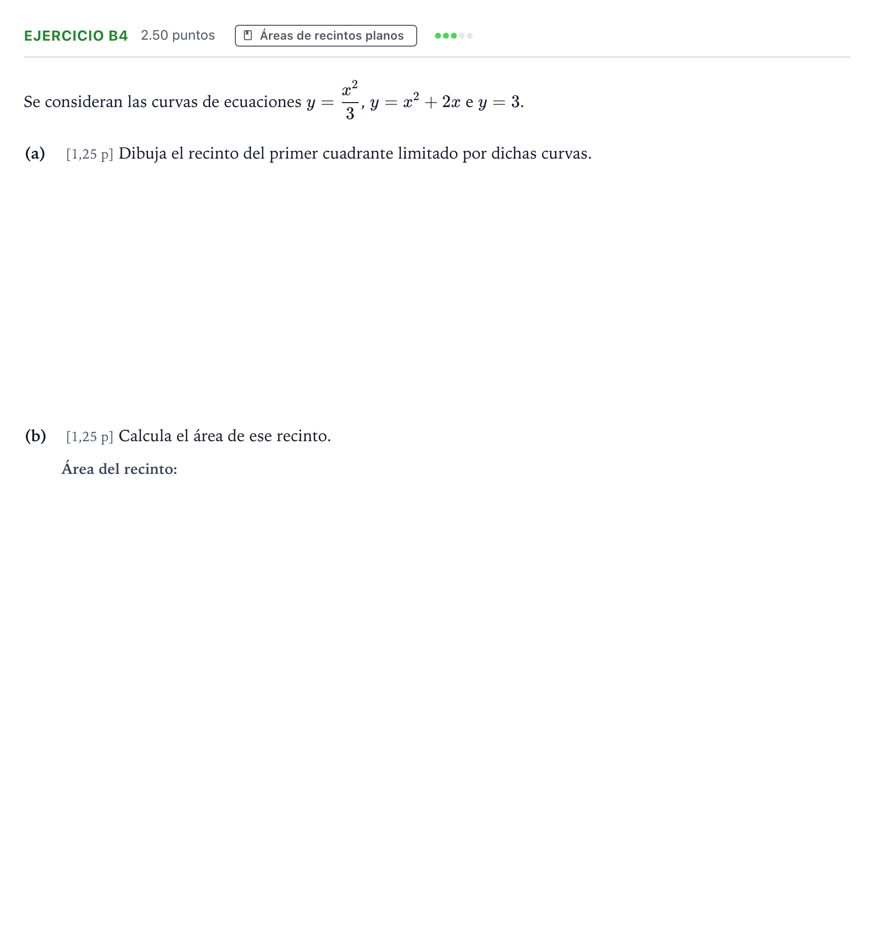 Enunciado: Ejercicio B4 · Matemáticas II PAU País Vasco Extraordinaria 2024