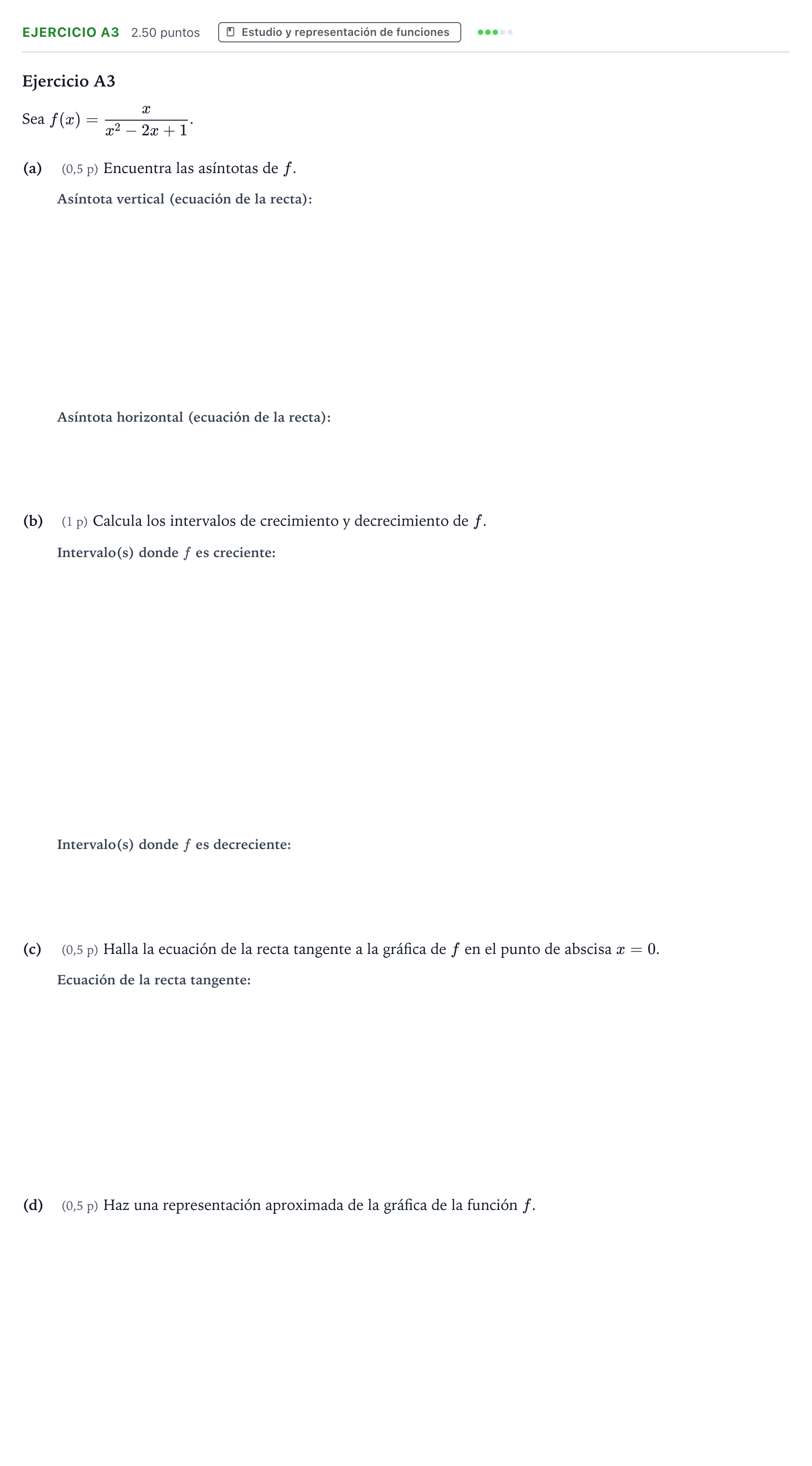 Enunciado: Ejercicio A3 · Matemáticas II PAU País Vasco Ordinaria 2024