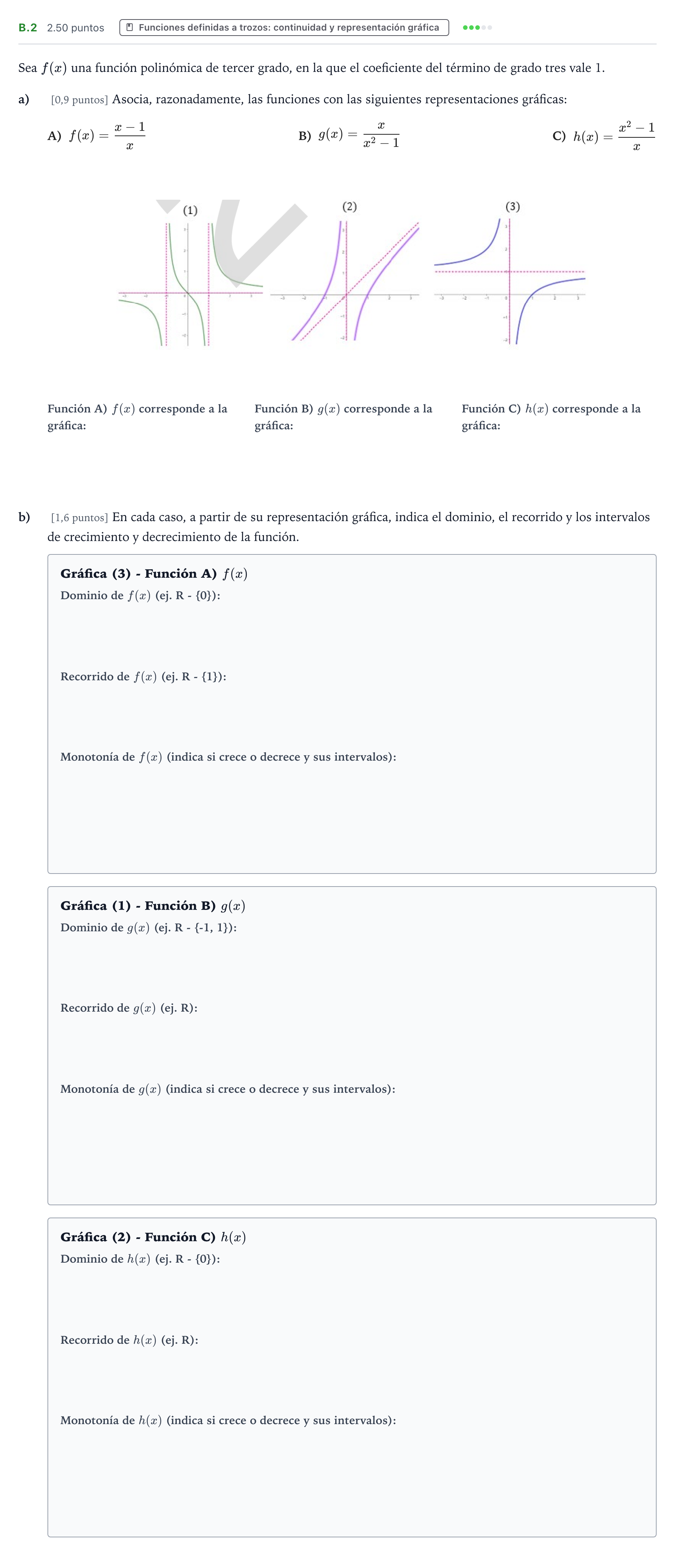Enunciado: Ejercicio B.2 · Matemáticas aplicadas a las Ciencias Sociales II PAU País Vasco Ordinaria 2024