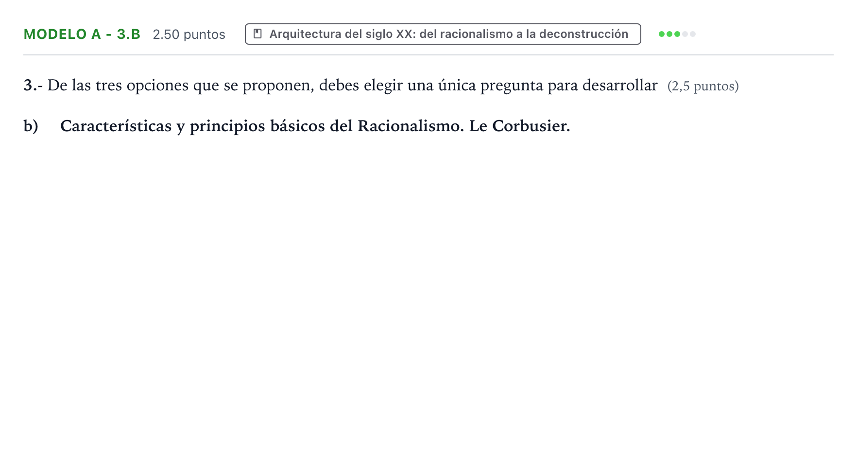 Enunciado: Ejercicio Modelo A - 3.b · Movimientos Culturales y Artísticos PAU País Vasco Ordinaria 2024