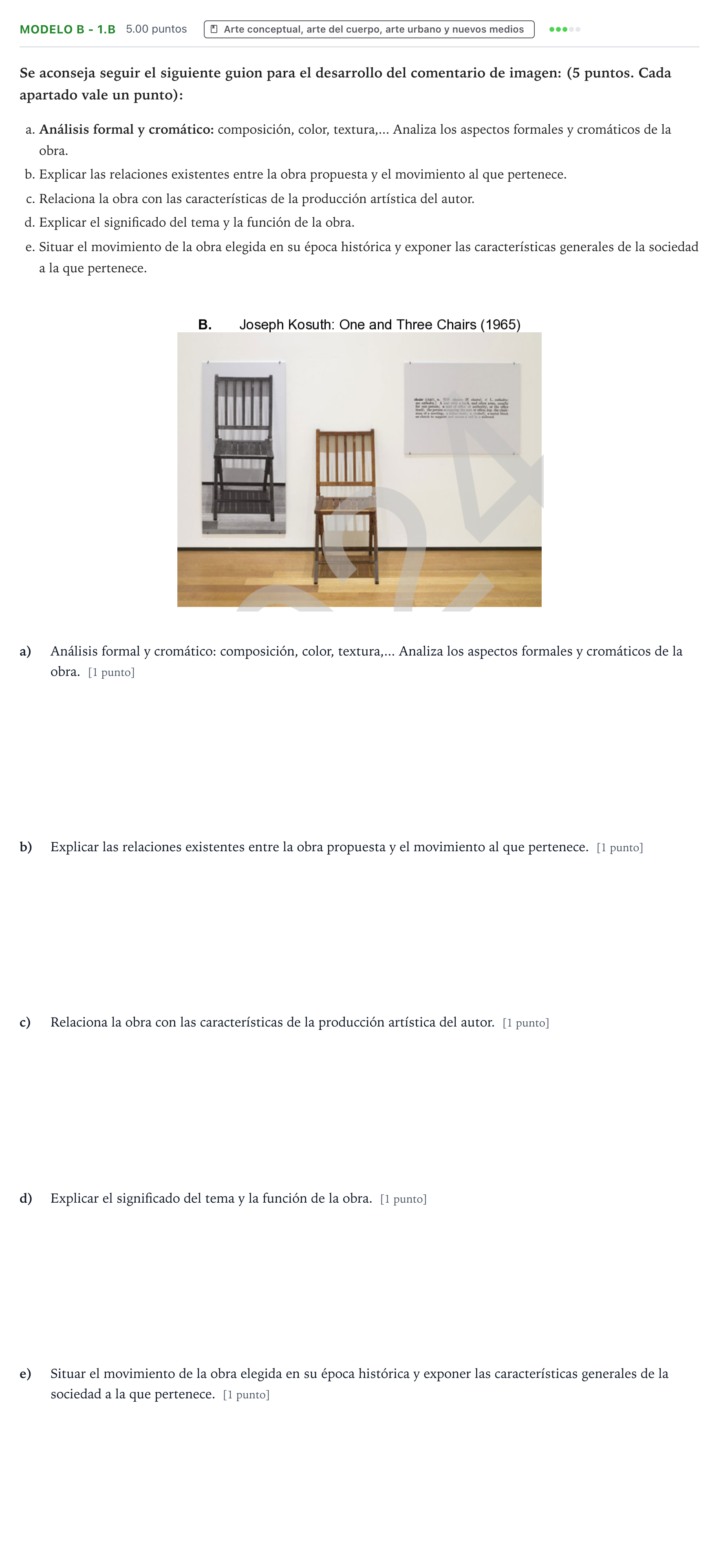 Enunciado: Ejercicio Modelo B - 1.B · Movimientos Culturales y Artísticos PAU País Vasco Ordinaria 2024