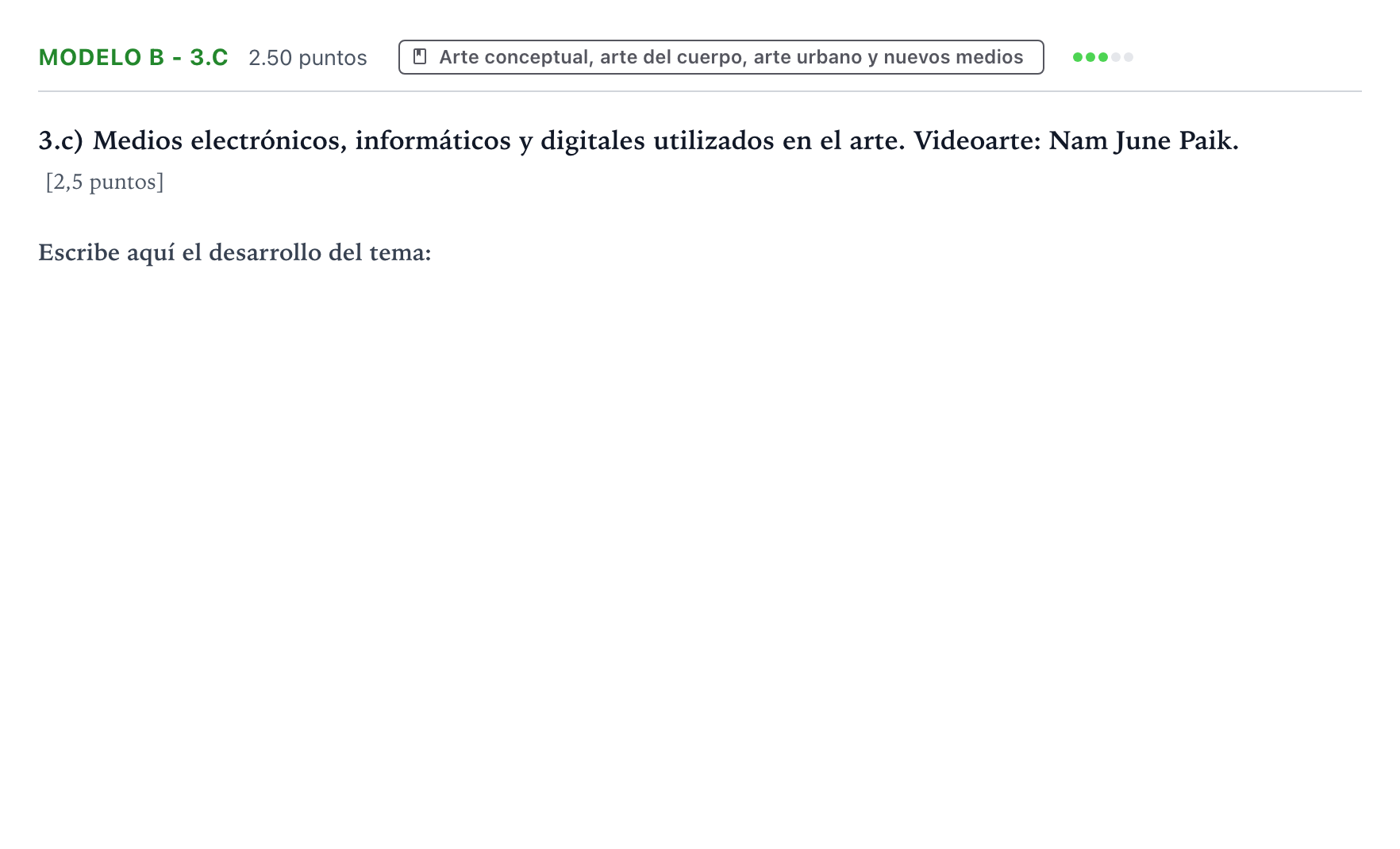 Enunciado: Ejercicio Modelo B - 3.c · Movimientos Culturales y Artísticos PAU País Vasco Ordinaria 2024
