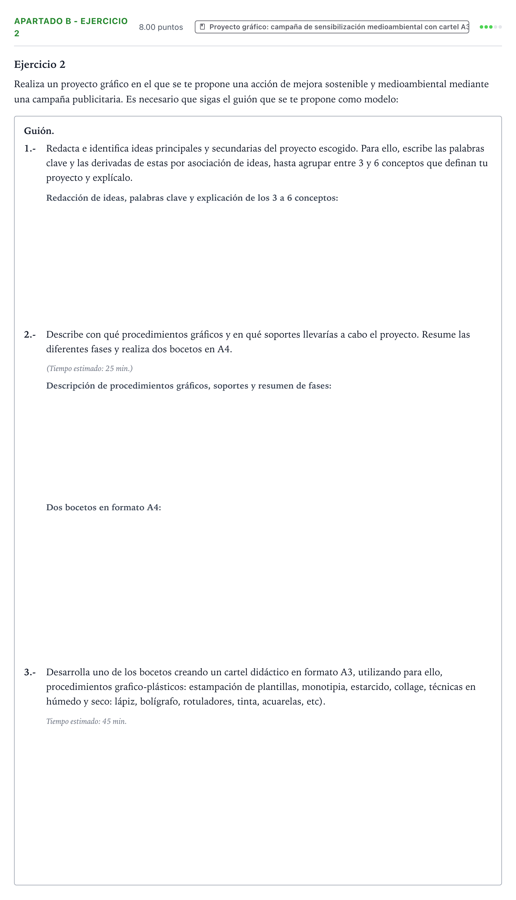 Enunciado: Apartado B - Ejercicio 2 · Técnicas de Expresión Gráfico-Plástica PAU País Vasco Extraordinaria 2024