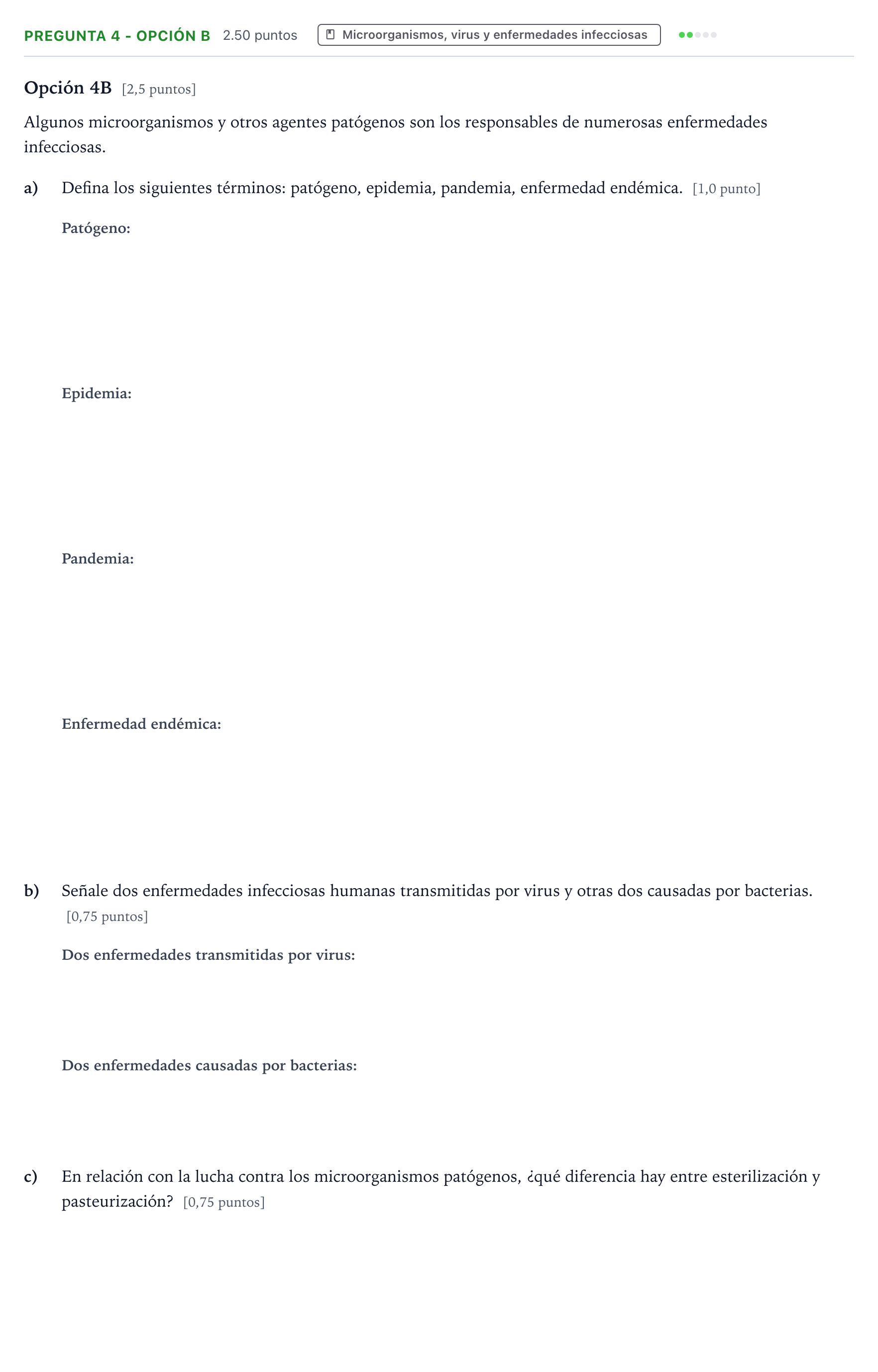 Enunciado: Pregunta 4 - Opción B · Biología PAU País Vasco Extraordinaria 2022