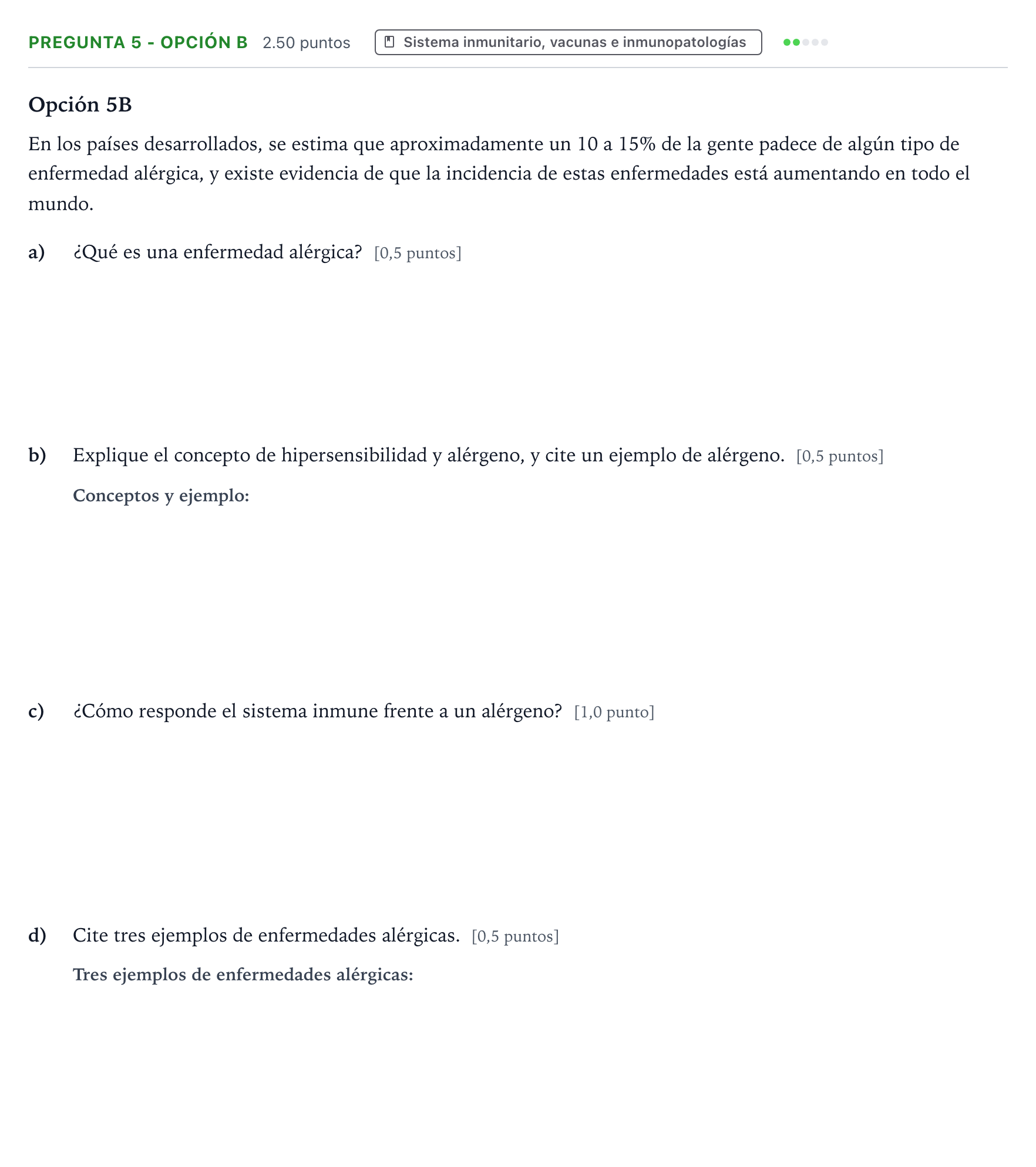 Enunciado: Pregunta 5 - Opción B · Biología PAU País Vasco Extraordinaria 2022