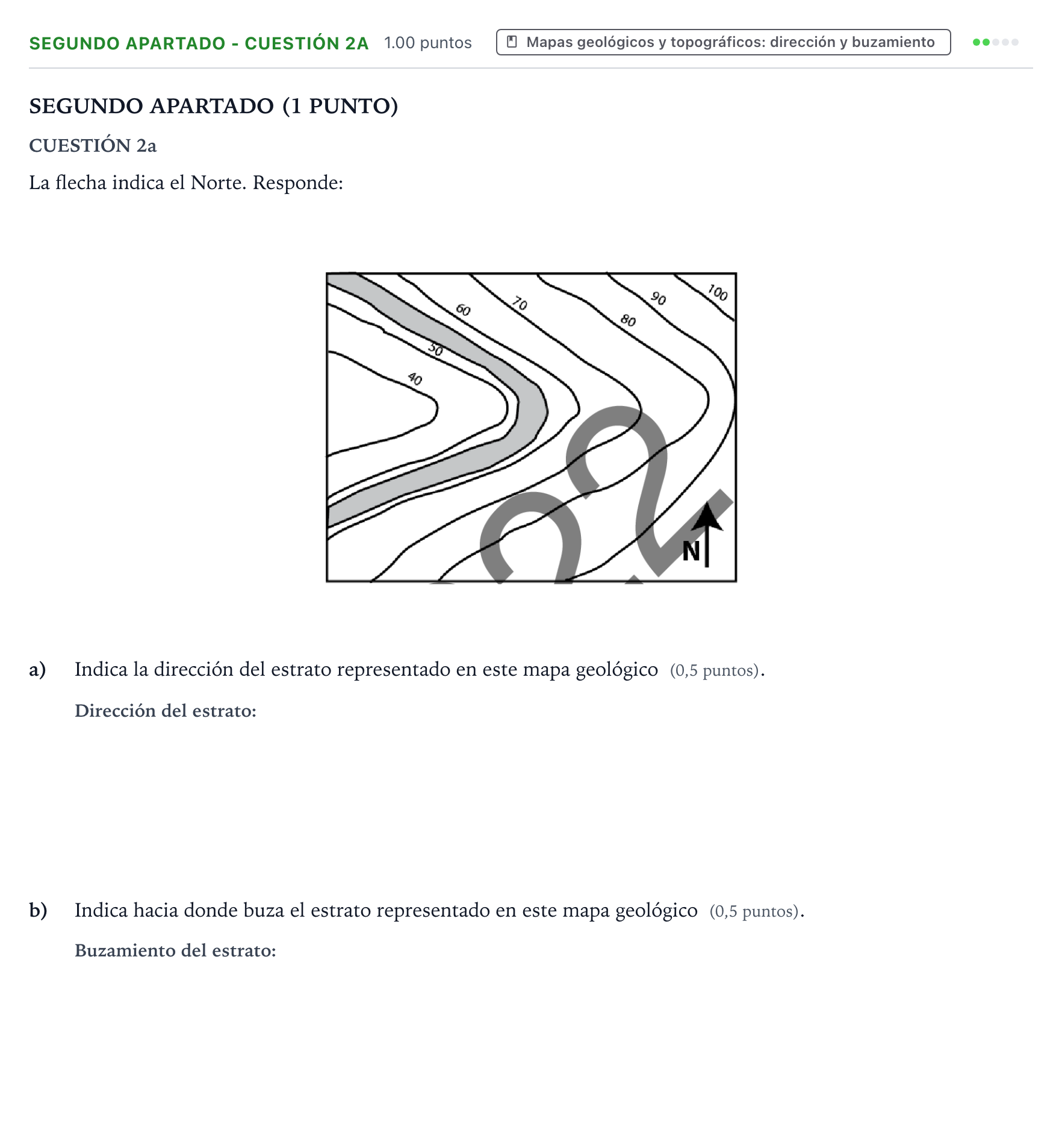 Enunciado: Ejercicio Segundo Apartado - Cuestión 2a · Geología y Ciencias Ambientales PAU País Vasco Ordinaria 2022