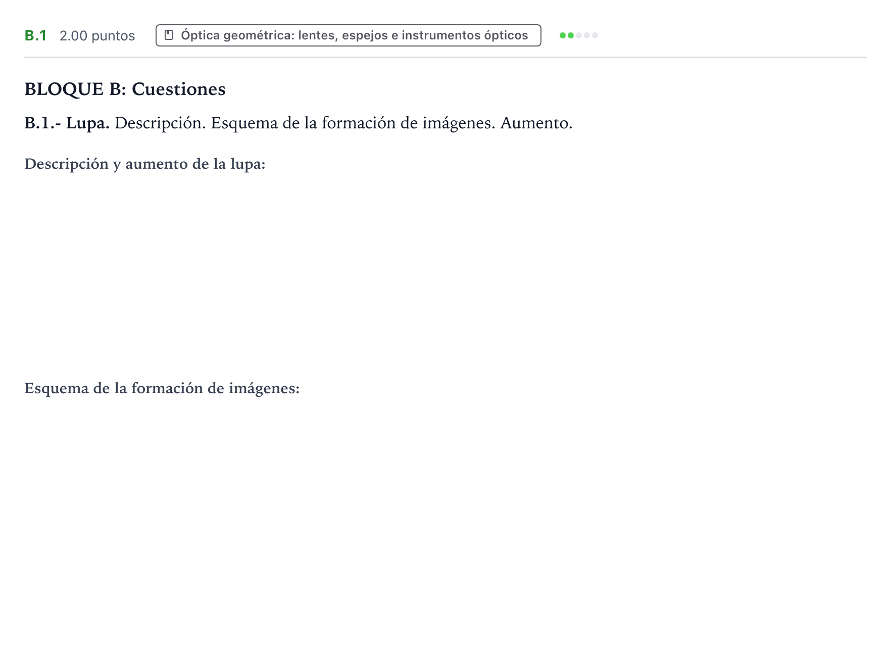Enunciado: Ejercicio B.1 · Física PAU País Vasco Extraordinaria 2022