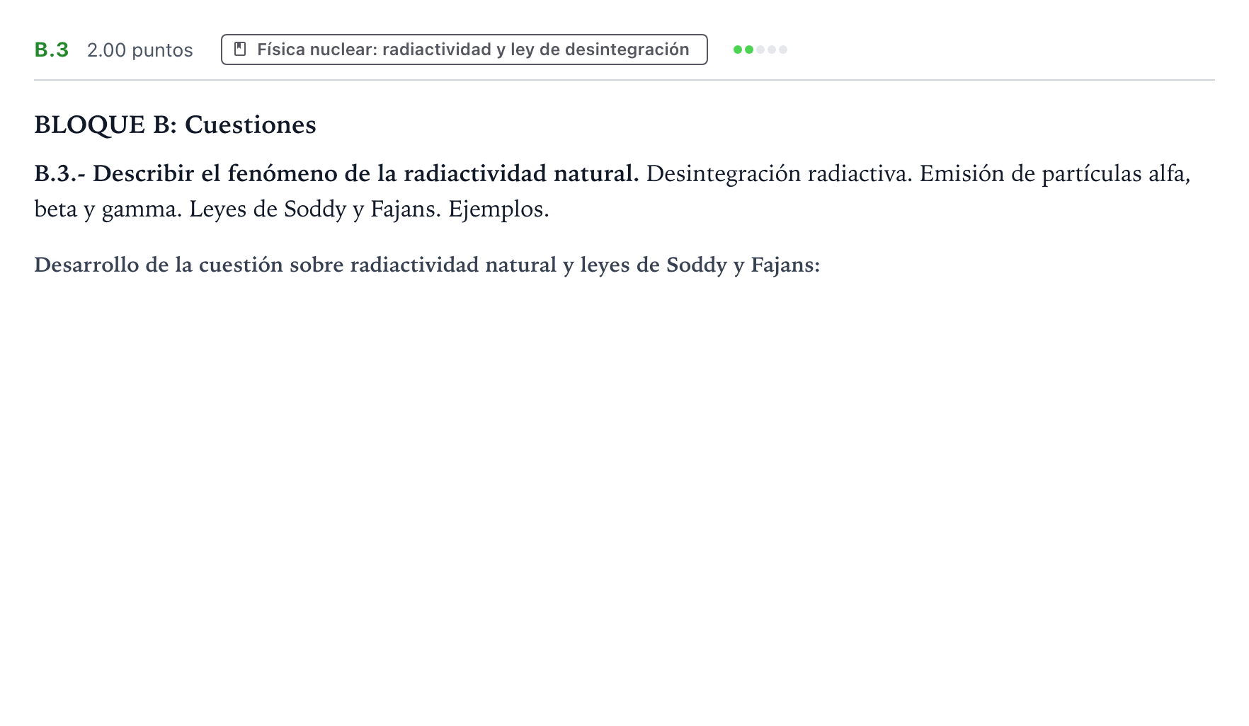 Enunciado: Ejercicio B.3 · Física PAU País Vasco Extraordinaria 2022