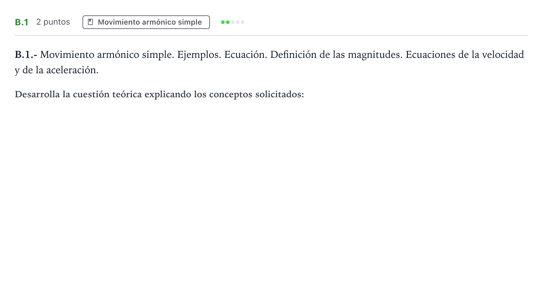 Enunciado: Ejercicio B.1 · Física PAU País Vasco Ordinaria 2022