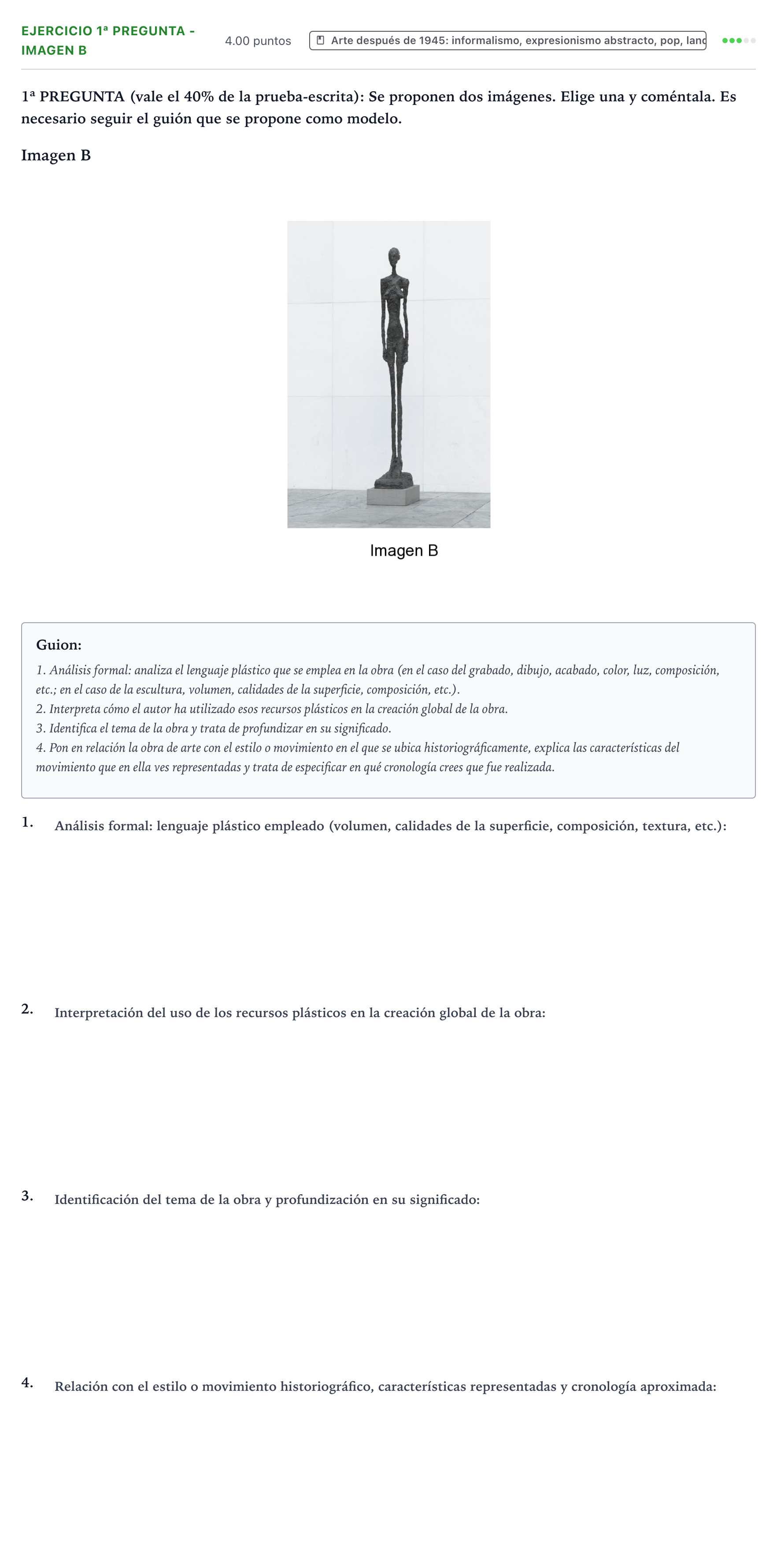 Enunciado: Ejercicio 1ª Pregunta - Imagen B · Fundamentos Artísticos PAU País Vasco Extraordinaria 2022