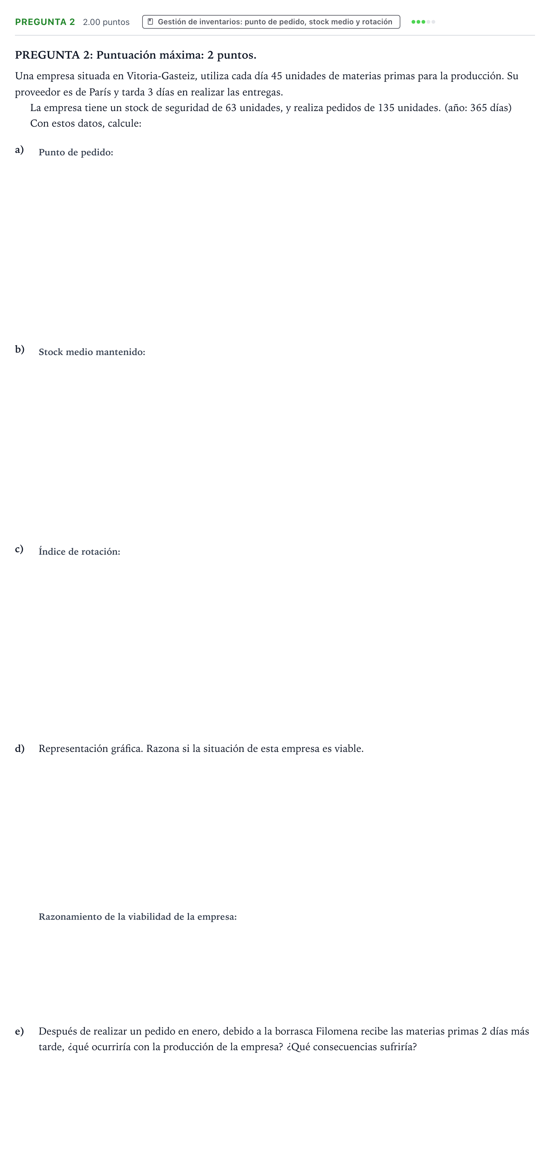 Enunciado: Pregunta 2 · Empresa y Diseño de Modelos de Negocio PAU País Vasco Extraordinaria 2022